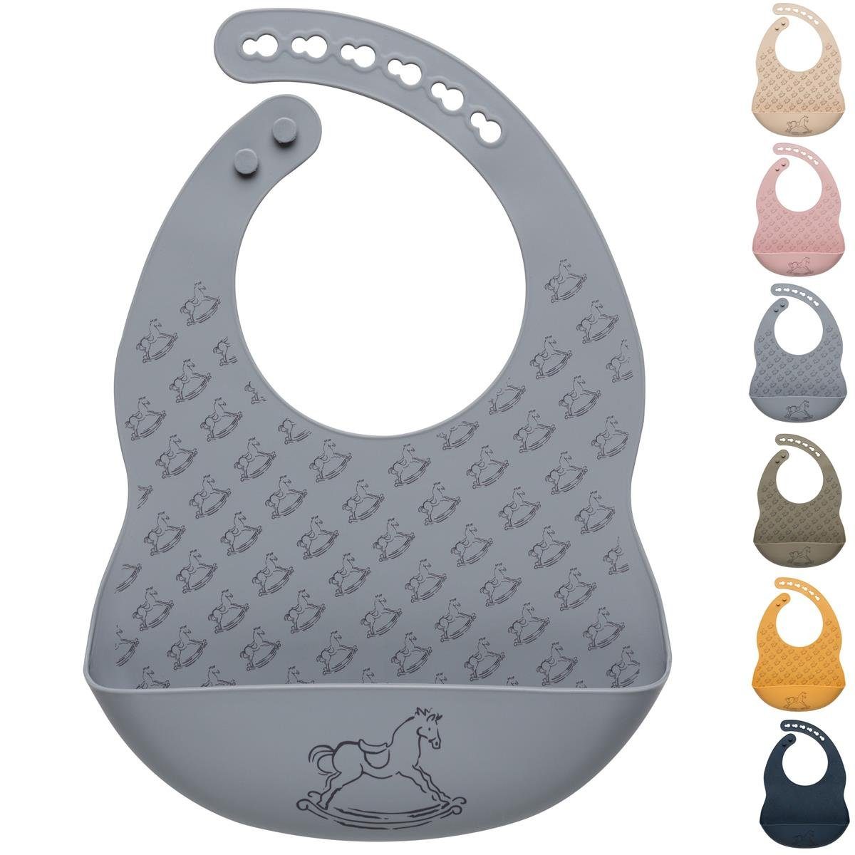 SEI Design Lätzchen Baby Lätzchen mit Auffangschale Tradewinds, BPA/PVC/BPP-frei