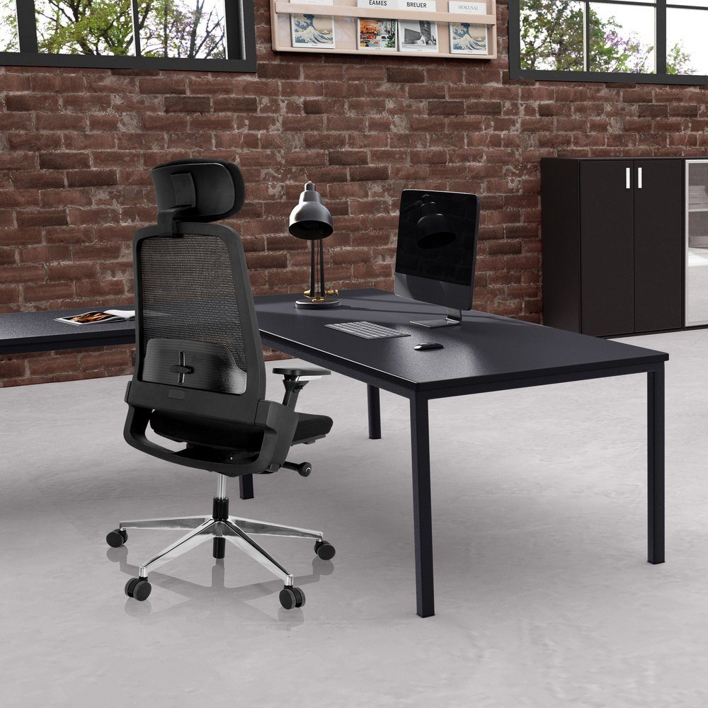 St), ergonomisch Stoff/Netzstoff Bürostuhl OFFICE (1 Profi BRACIO Drehstuhl hjh Schreibtischstuhl