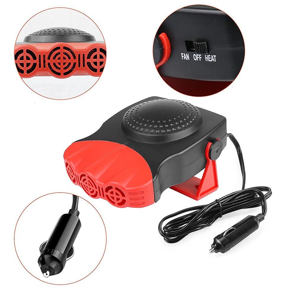 Bestcool 12V 150W Auto Heizung, Tragbare Auto-Heizlüfter 2 in 1