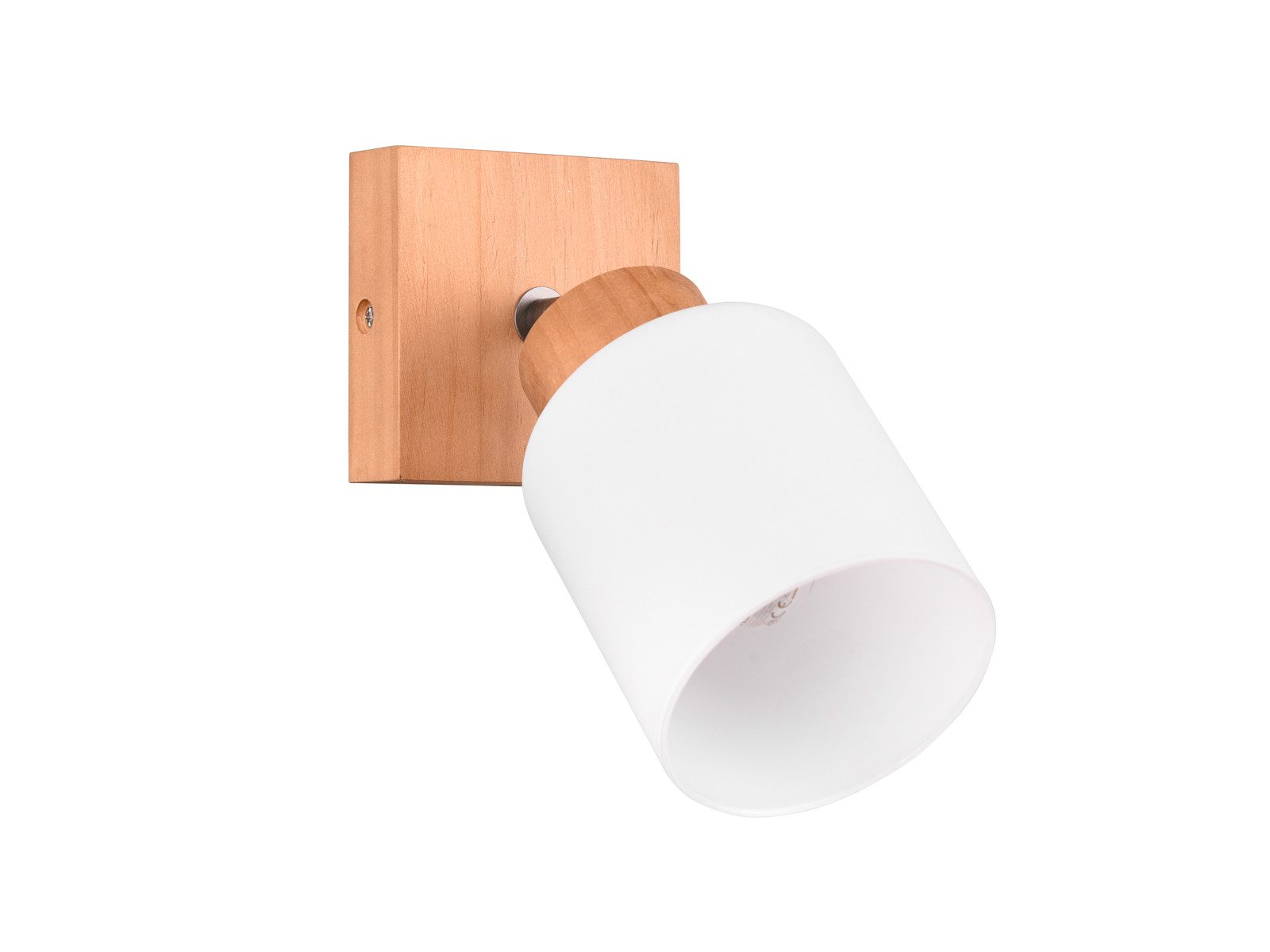 Reality Leuchten LED Wandstrahler, Dimmfunktion, LED wechselbar, warmweiß, innen, kleine Holz-lampe Spot schwenkbar, Wandlampe Bett & Treppenhaus