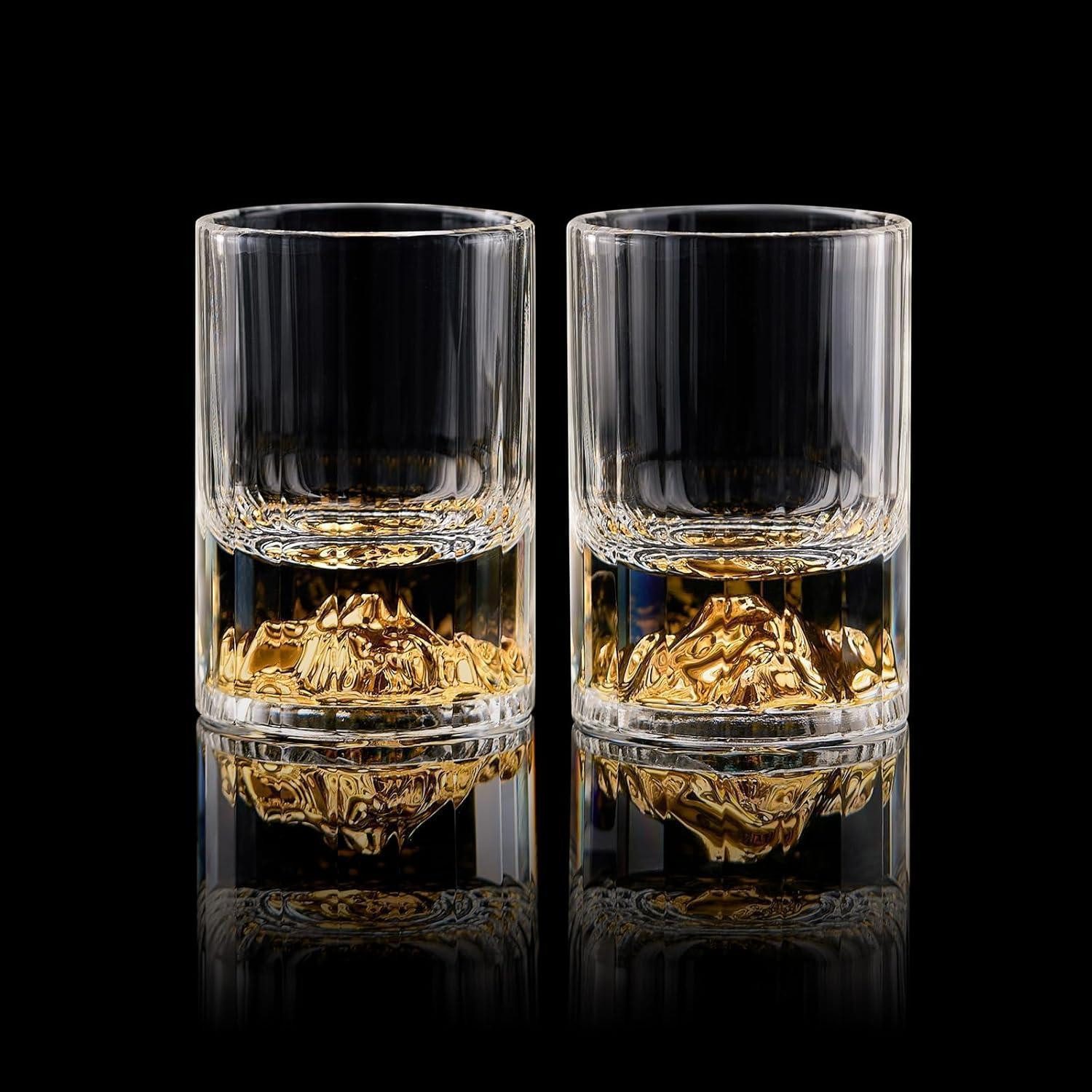 LuxusKollektion Schnapsglas Schnapsgläser 45ml Kristall 24K Schnapsgläser Goldberg - 2 Pcs