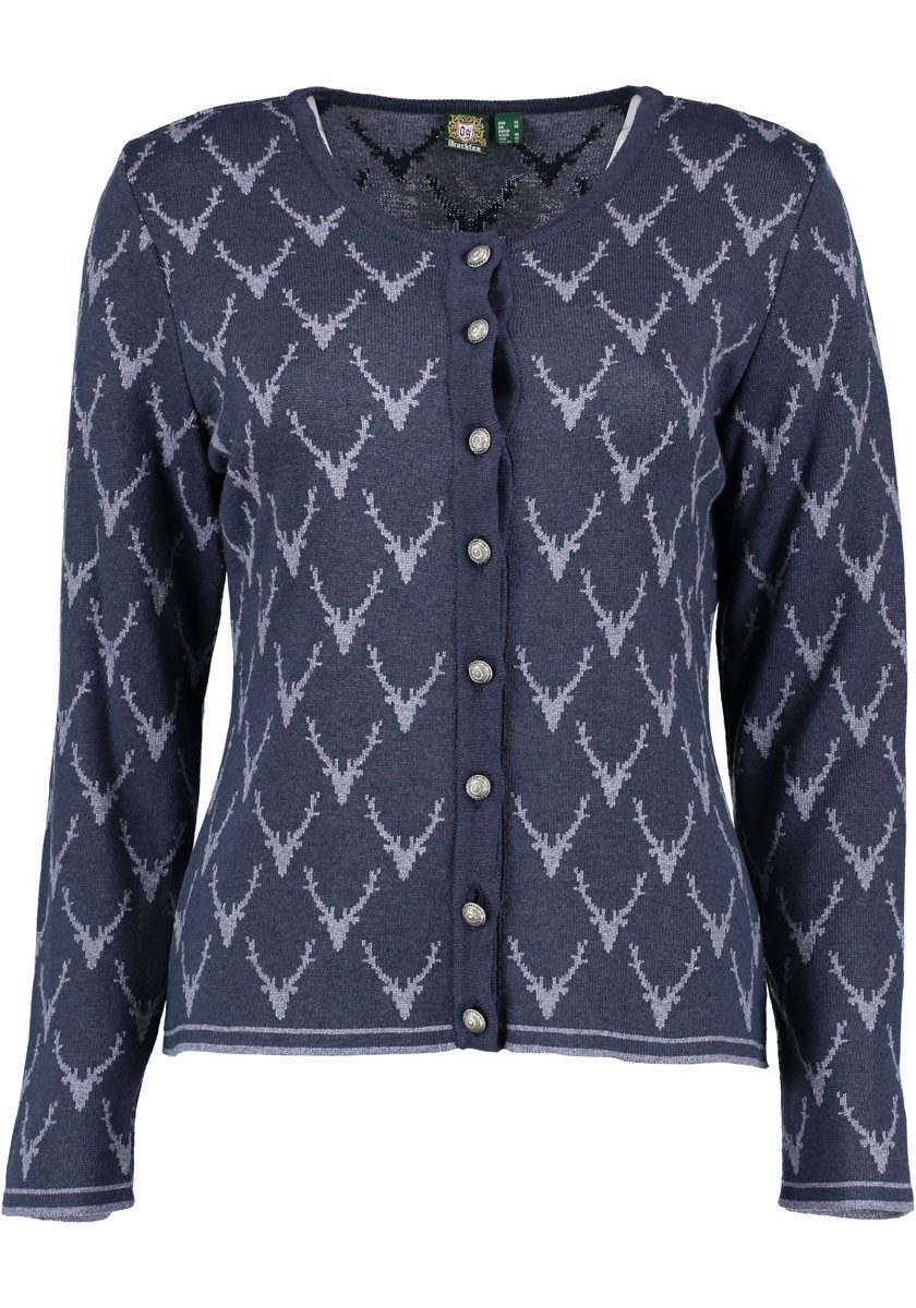 OS Trachten Strickjacke Ewipe Tailliert, lang geschnitten, Rundhals, Allove günstig online kaufen