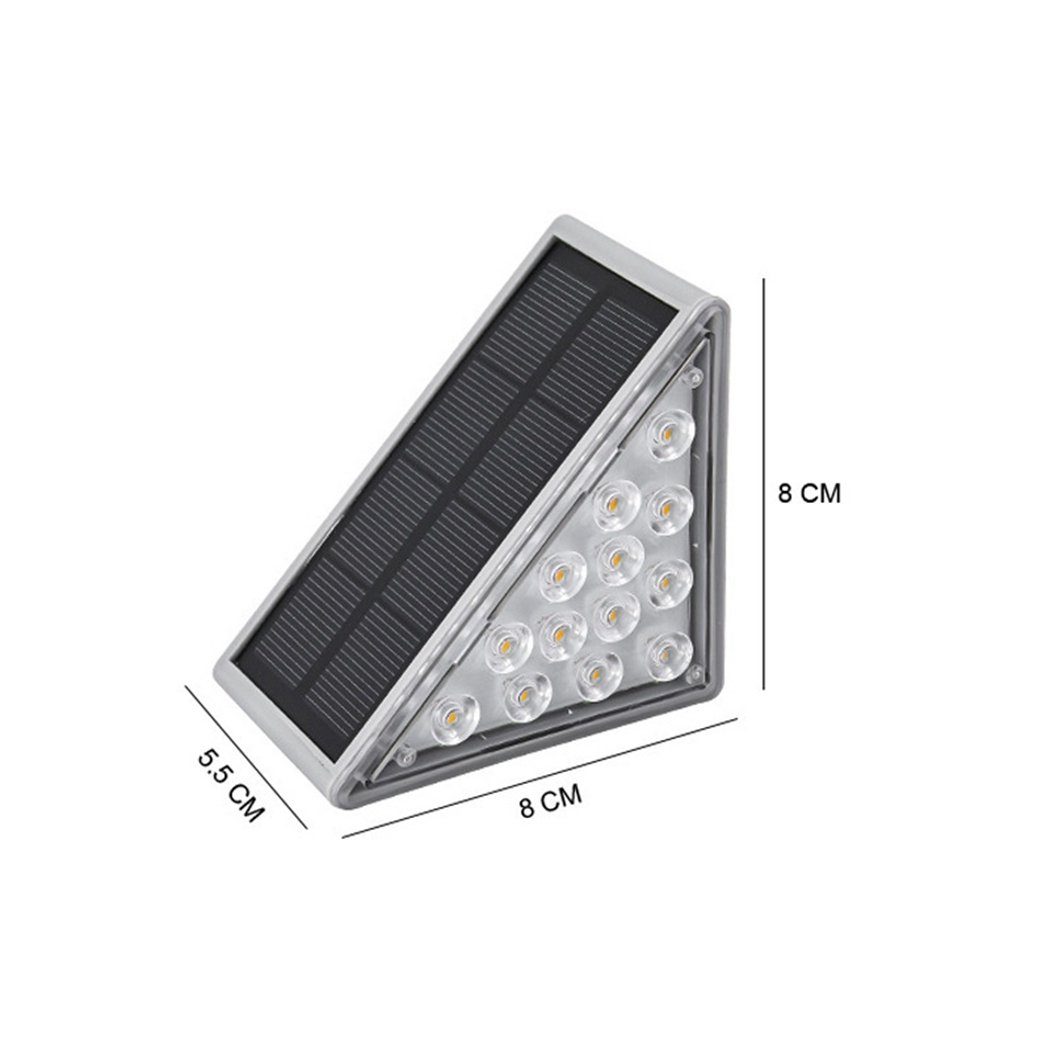 TUABUR LED Solarleuchte Solarleuchten für 2er-Pack Solar-Treppenleuchten den Außenbereich