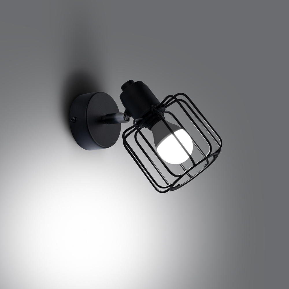 Schwarz Wandlampe, Benitio Wandlicht E14, enthalten: warmweiss, in famlights Leuchtmittel Wandleuchte, Nein, Wandleuchte keine Wandleuchte, Angabe,