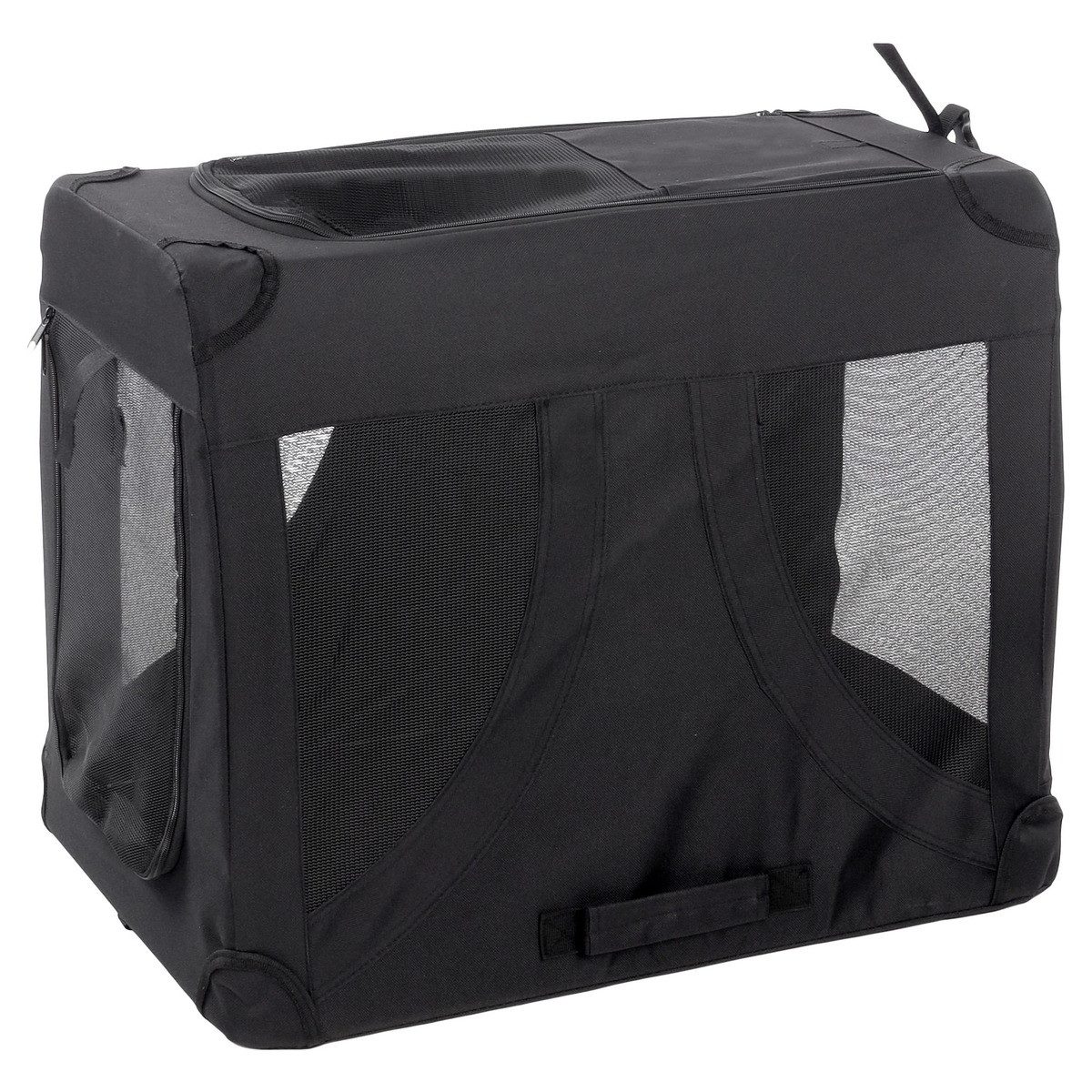 Flamingo Hunde-Transportbox Transportkäfig Gepetto schwarz