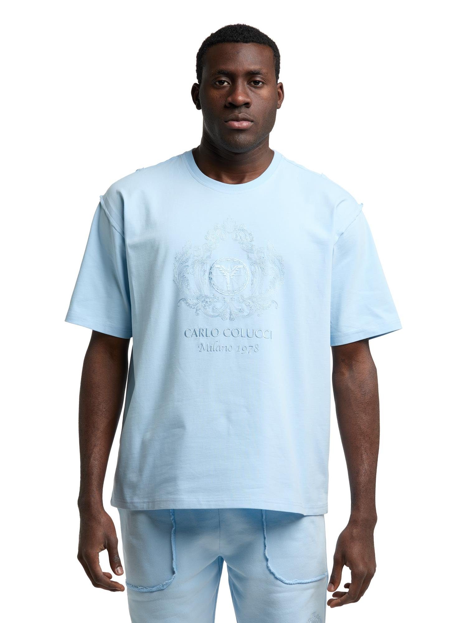 CARLO COLUCCI T-Shirt De Bortoli Blau