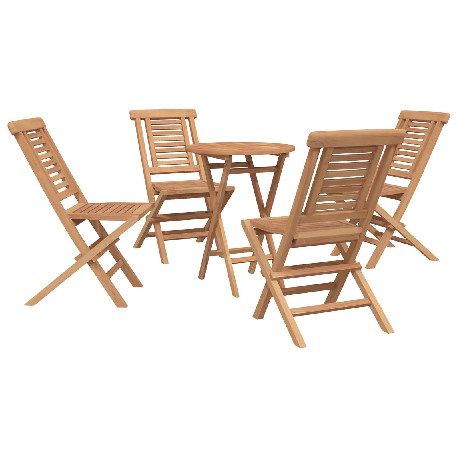 vidaXL Gartenlounge-Set Gartenset 5 stk. Braun Massivholz, (5-tlg)