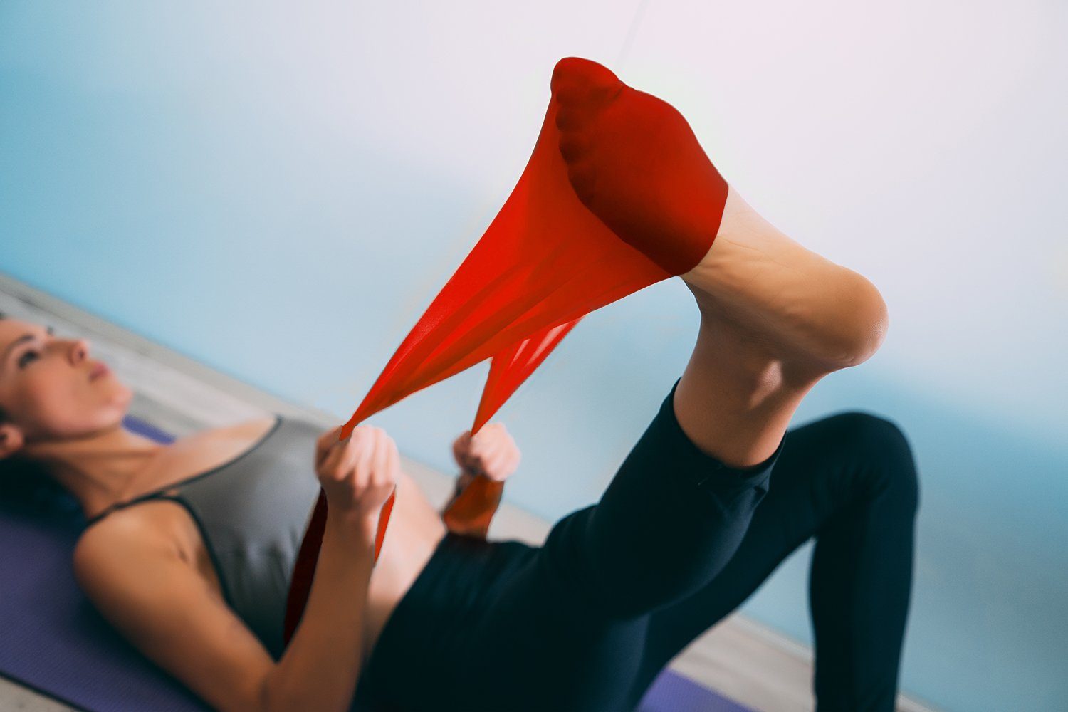 - Ideal Muskelaufbau ActiveVikings Fitnessband Rot für Beinspreizer 2meter Physiotherapie