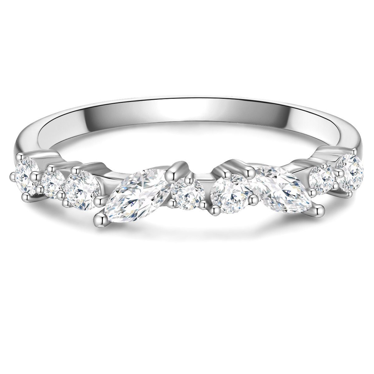 Glanzstücke München Silberring silber, Ring Sterling Silber Zirkonia weiß