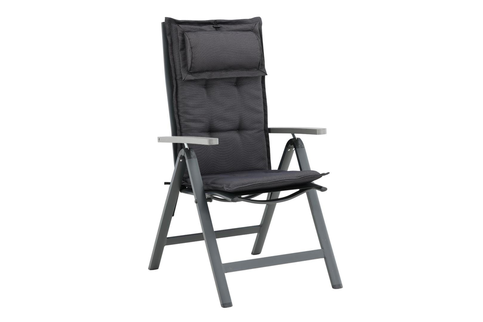 ebuy24 Gartenlounge-Sessel Cus Gartenkissen für 5 Pos. einstellbar dunkel gra