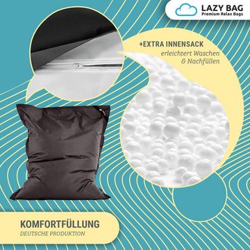 LazyBag Sitzsack Original Indoor & Outdoor Bean-Bag (XL 250 Liter, Riesensitzsack), Junior-Sitzkissen Sessel