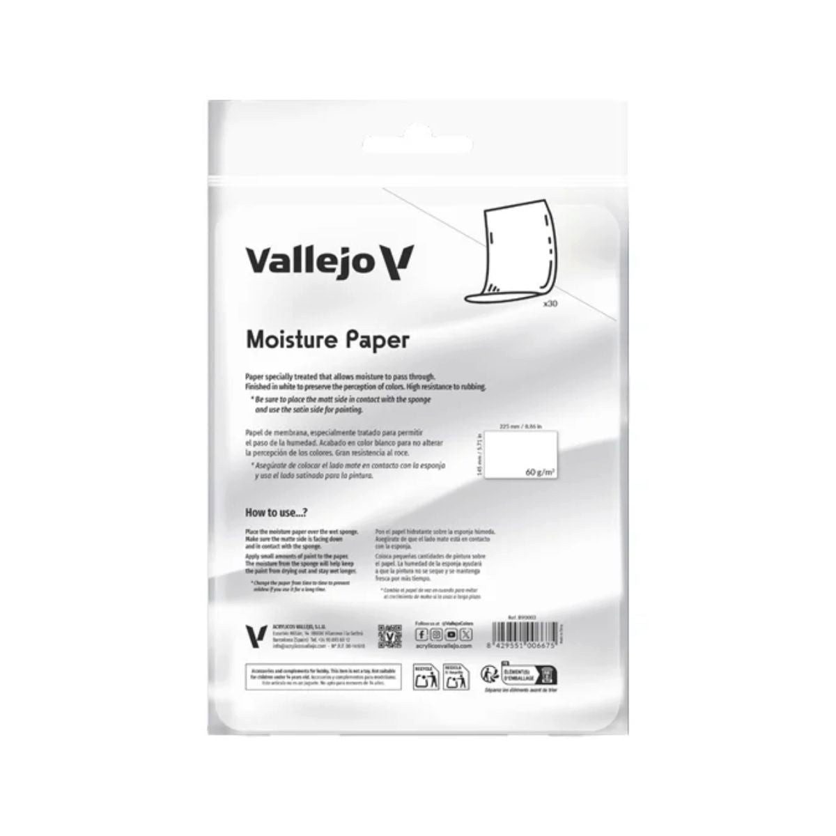 Vallejo Modellbausatz 30 Blatt Moisture P