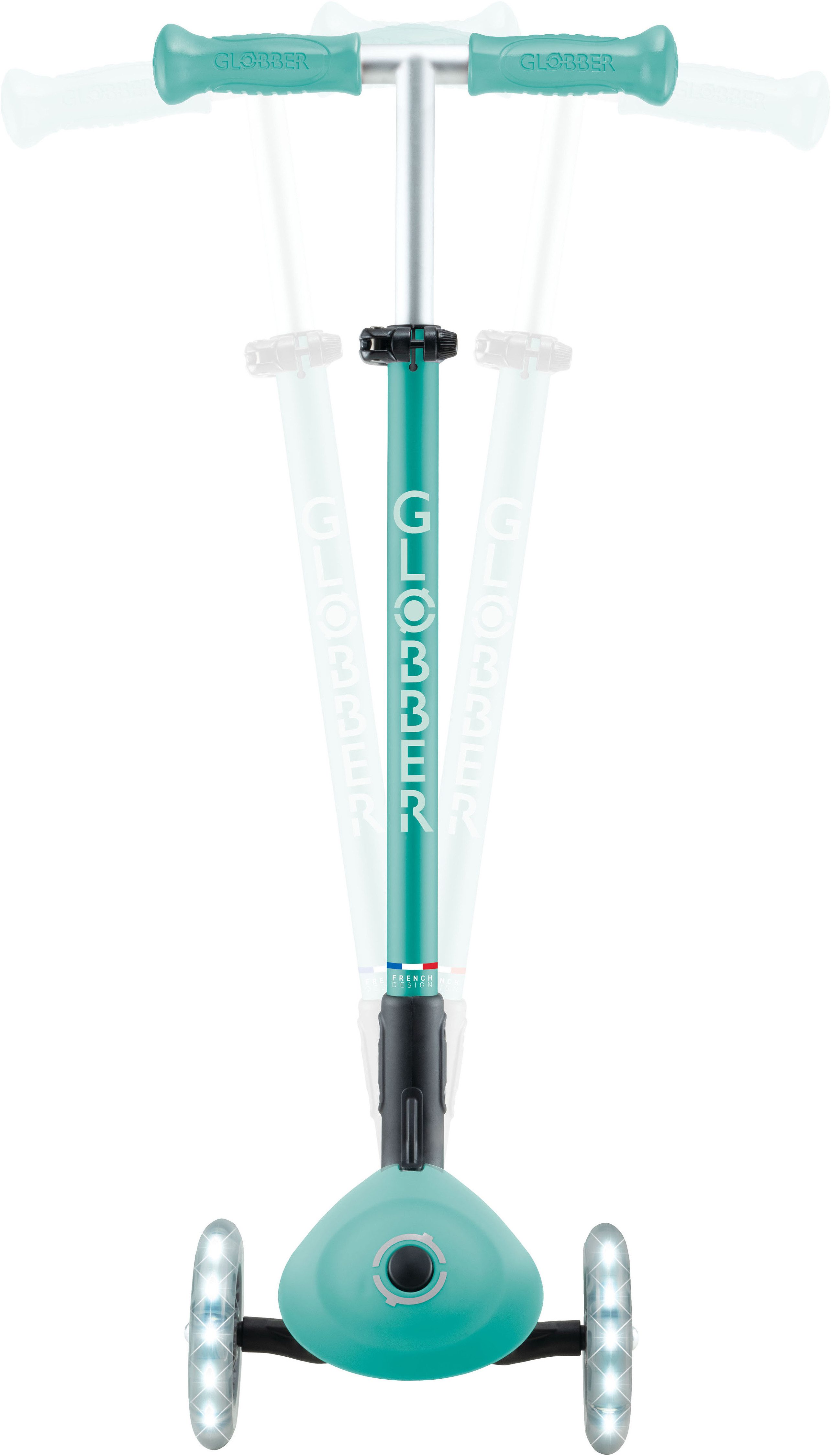 Globber Tretroller ELITE LIGHTS, mit Leuchtrollen