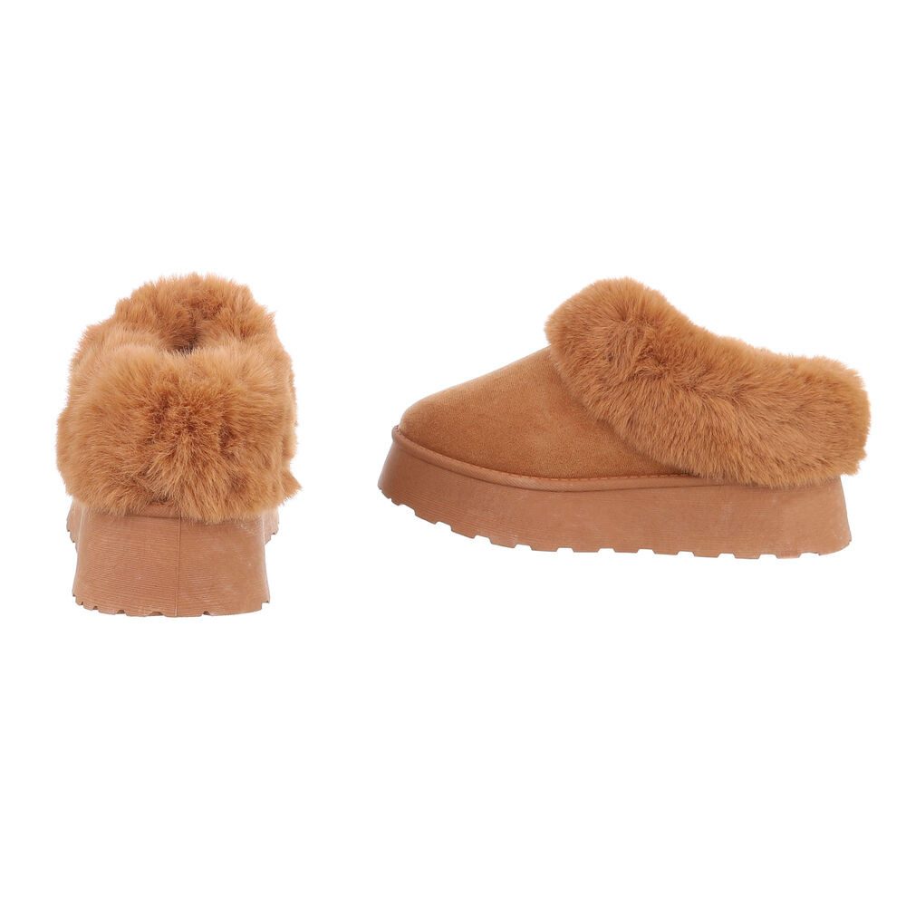 Ital-Design Damen Snowboots Freizeit Snowboots (87531852) Flach Stiefeletten in Camel