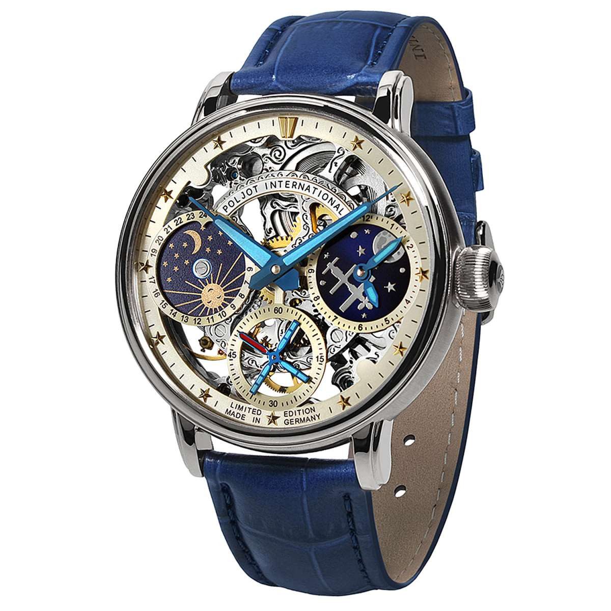 Poljot International Mechanische Uhr 9931.2940566, Herrenuhr Handaufzug Orbita Blau