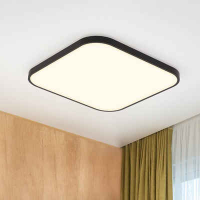 ZMH LED Deckenleuchte Dimmbar Flach IP44 Wasserdicht Bad- Küchen- Schlaflampe Bad Flur, LED fest integriert, 4000k, ∅27CM, 19w