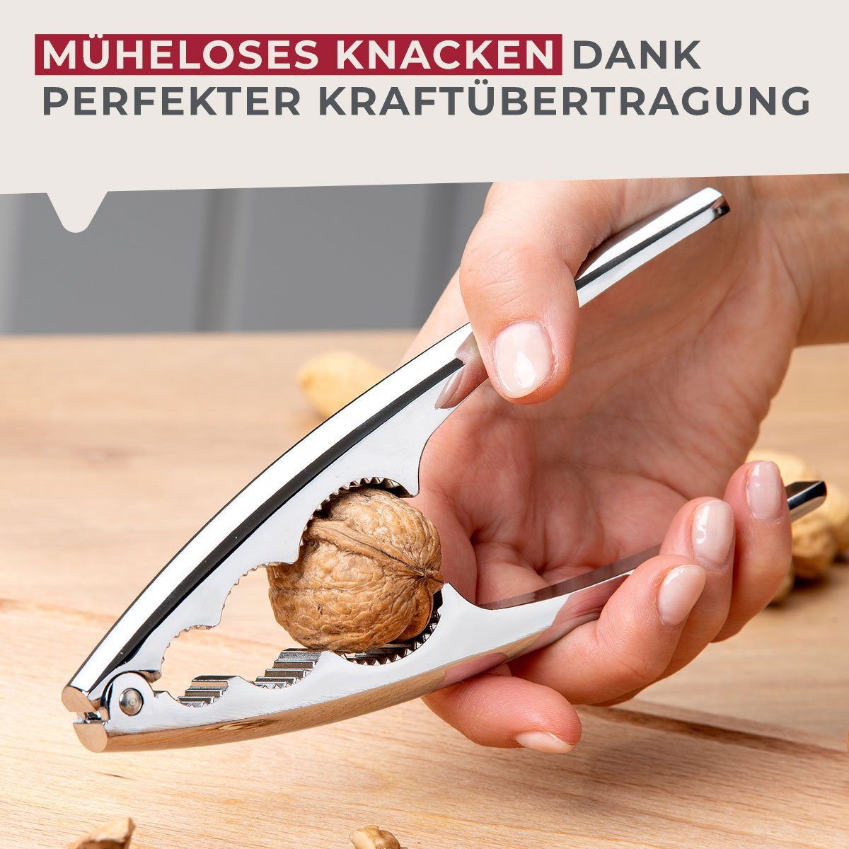 FACKELMANN Nussknacker aus verchromten Zink 17cm