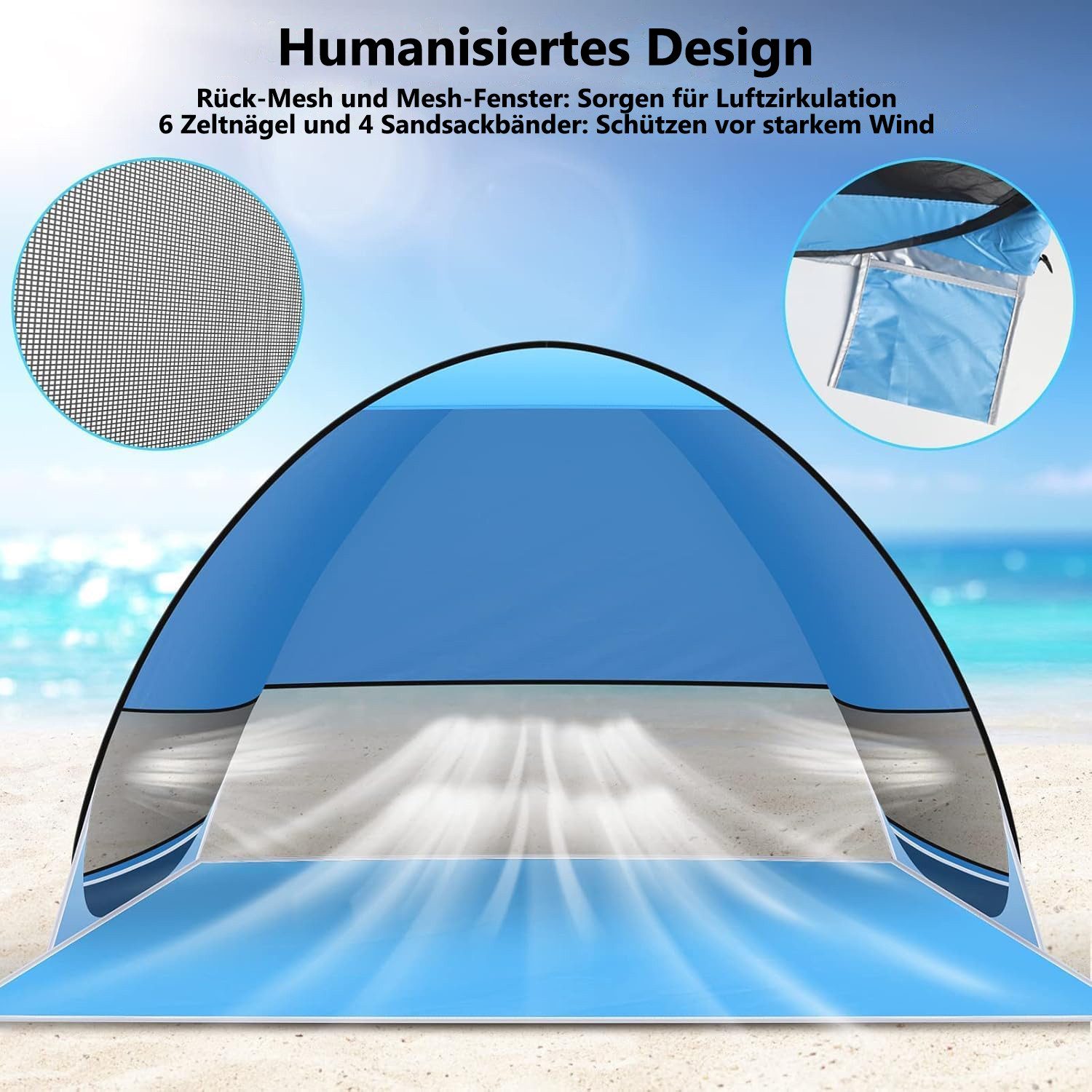 Auledio Strandmuschel Pop Up Zelt, Tragbar günstig online kaufen
