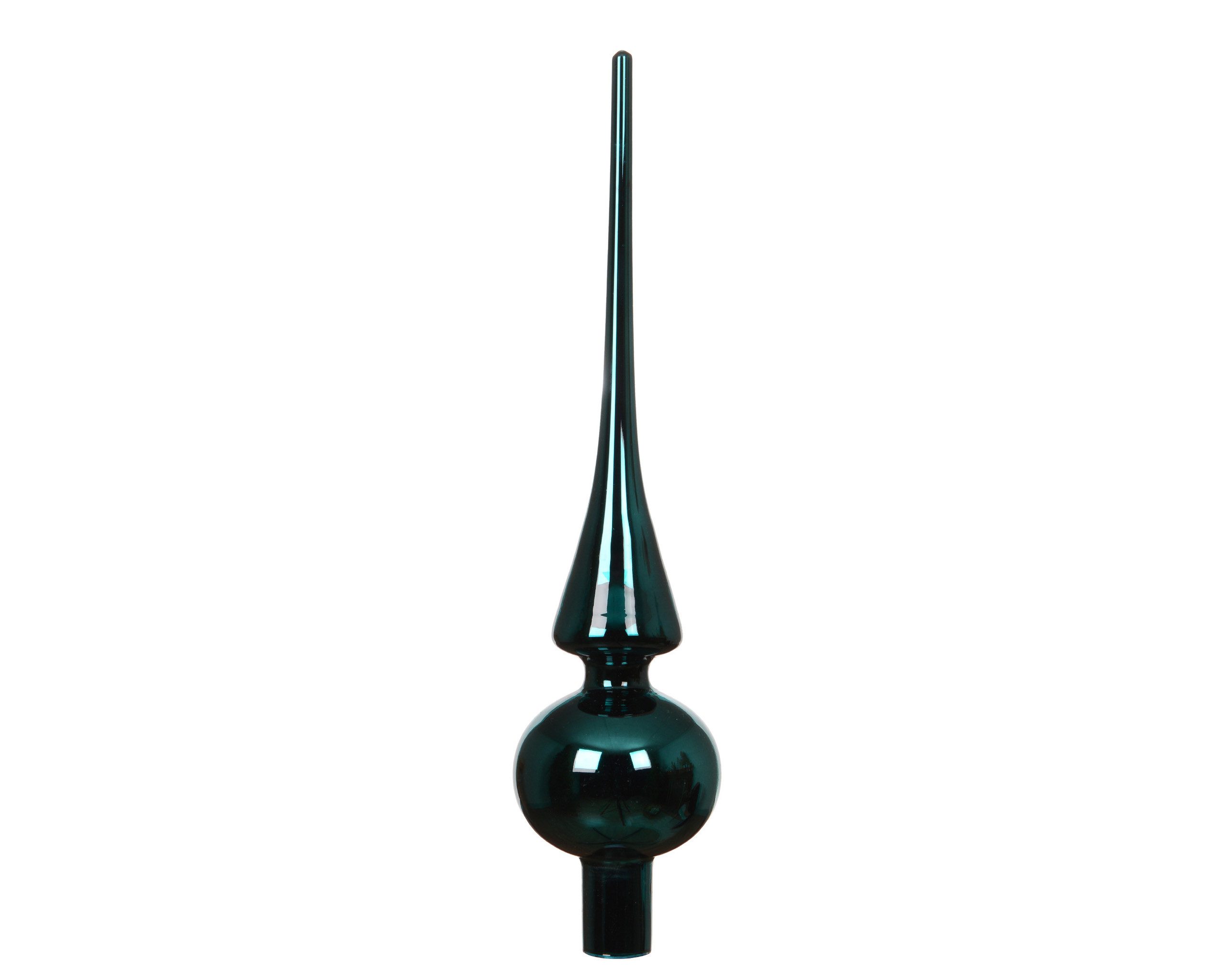 Kaemingk Christbaumspitze, Christbaumspitze Glas 26cm - Smaragd glänzend