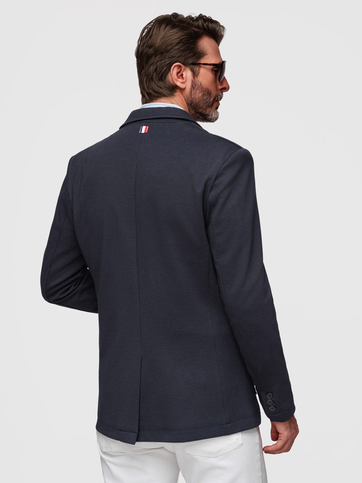 OMBRE Anzugsakko Herren Sakko Slim Fit Casual Navy XL (kein Set, 1-tlg) Slim-Fit-Schnitt