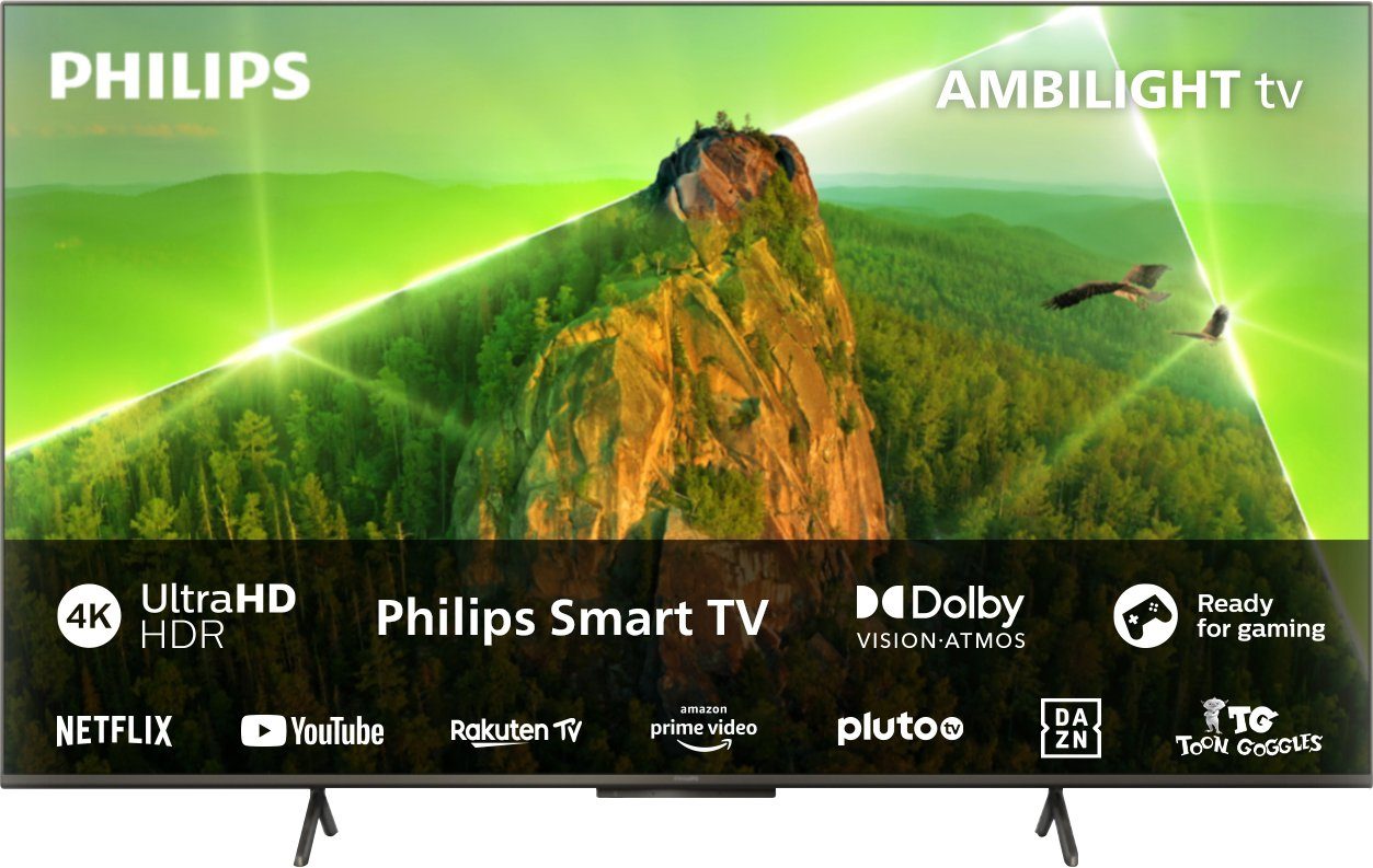 Smart-TV) Zoll, Philips HD, cm/55 (139 Ultra 4K LED-Fernseher 55PUS8108/12