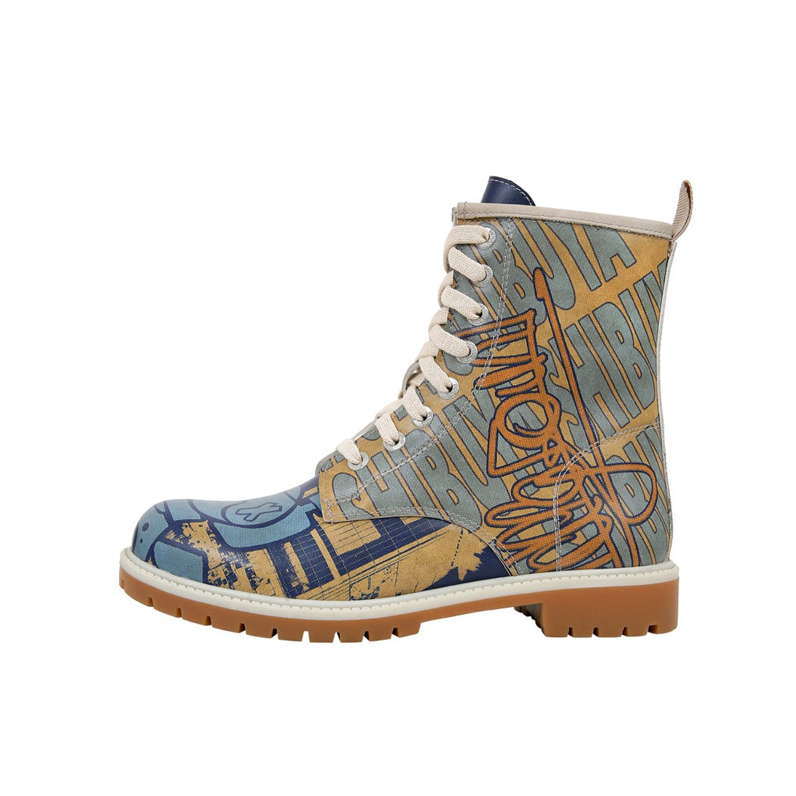 DOGO Longe Boots Schnürstiefel Dynamic Spirit Damen Stiefeletten, Schnürboots Handgefertigt