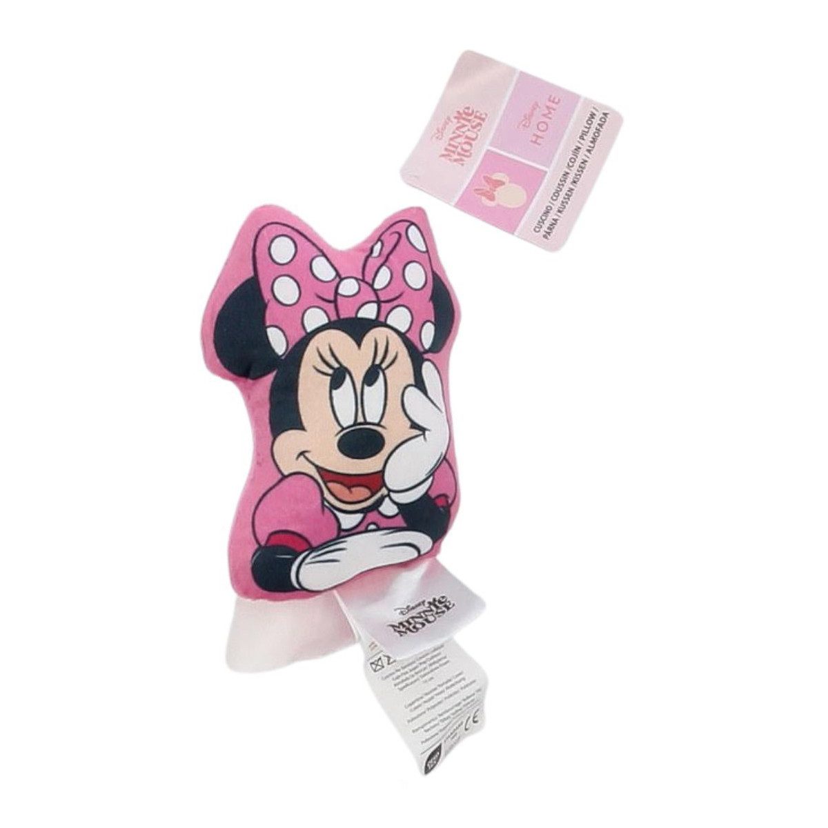 Disney Minnie Mouse Dekokissen Mini Kissen 15 cm 3D Motivkissen für Bett Sofa Kinderzimmer