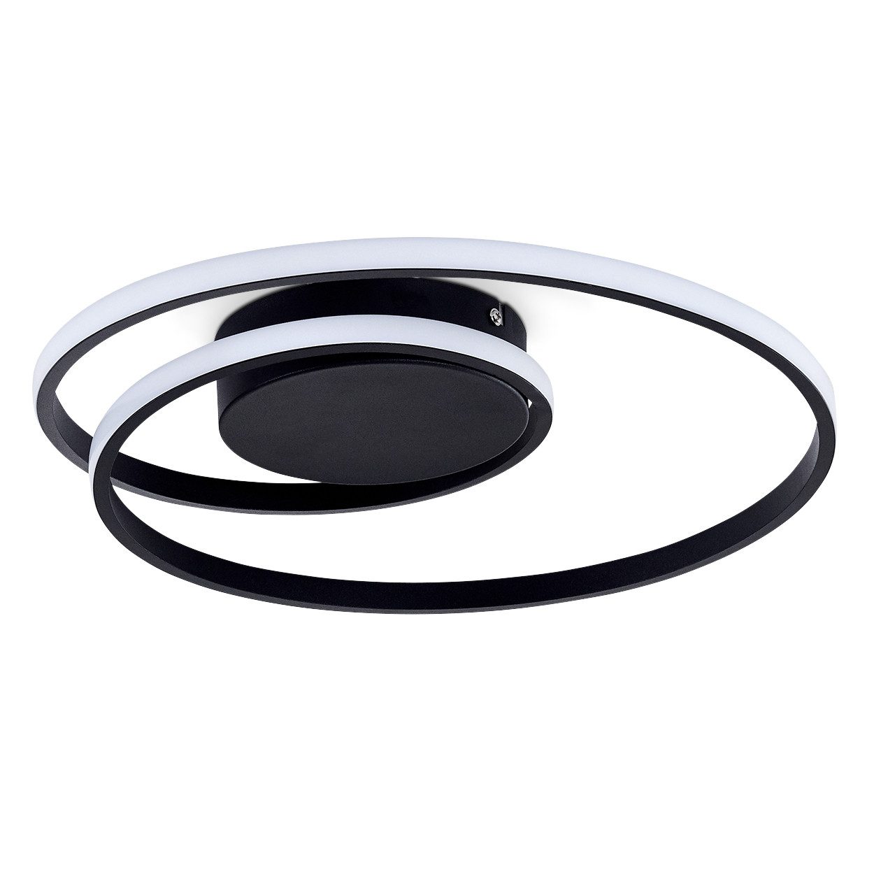 hofstein Deckenleuchte »Apagni« dimmbare Deckenlampe aus Metall in Schwarz/Weiß, 3000 Kelvin, 2200 Lumen, dimmbar über Lichtschalter, mit tollem Lichteffekt