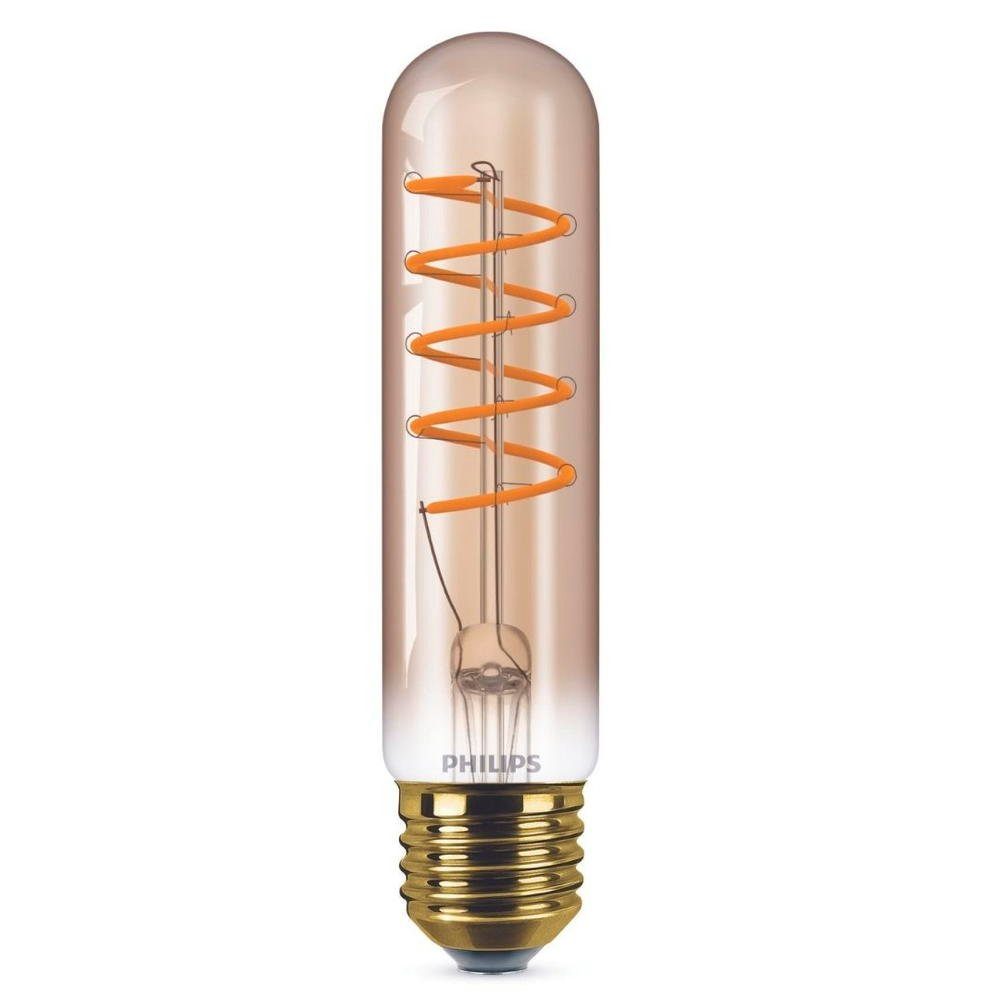 Philips LED-Leuchtmittel LED Lampe ersetzt 25W, E27 Röhrenform T32, gold, warmweiß, 250 Lumen, n.v, warmweiss