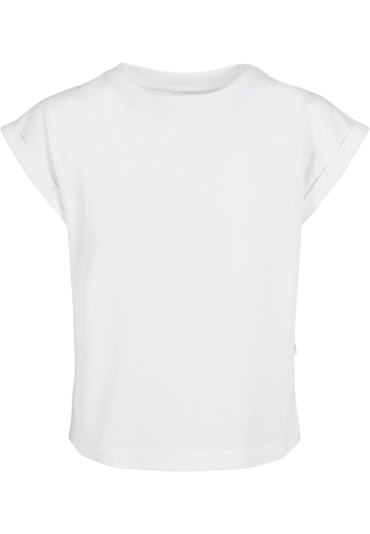 URBAN Shoulder Tee Girls white T-Shirt Organic Extended (1-tlg) Kinder CLASSICS