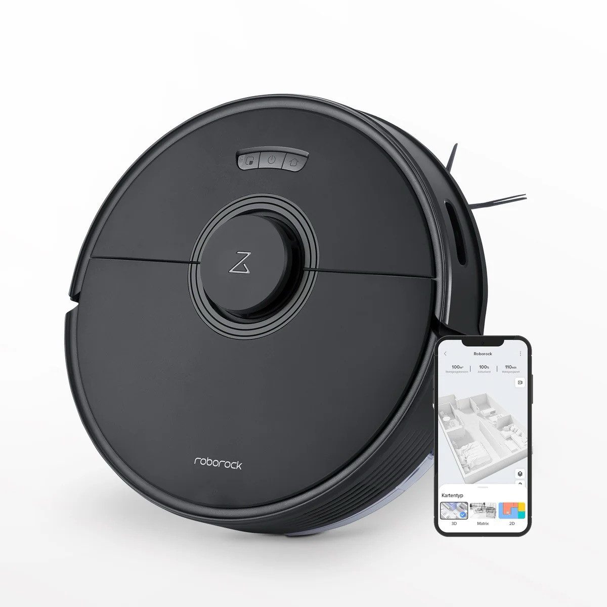 Nass-Trocken-Saugroboter Roborock Q7 Max Saugroboter und Wischmopp Schwarz