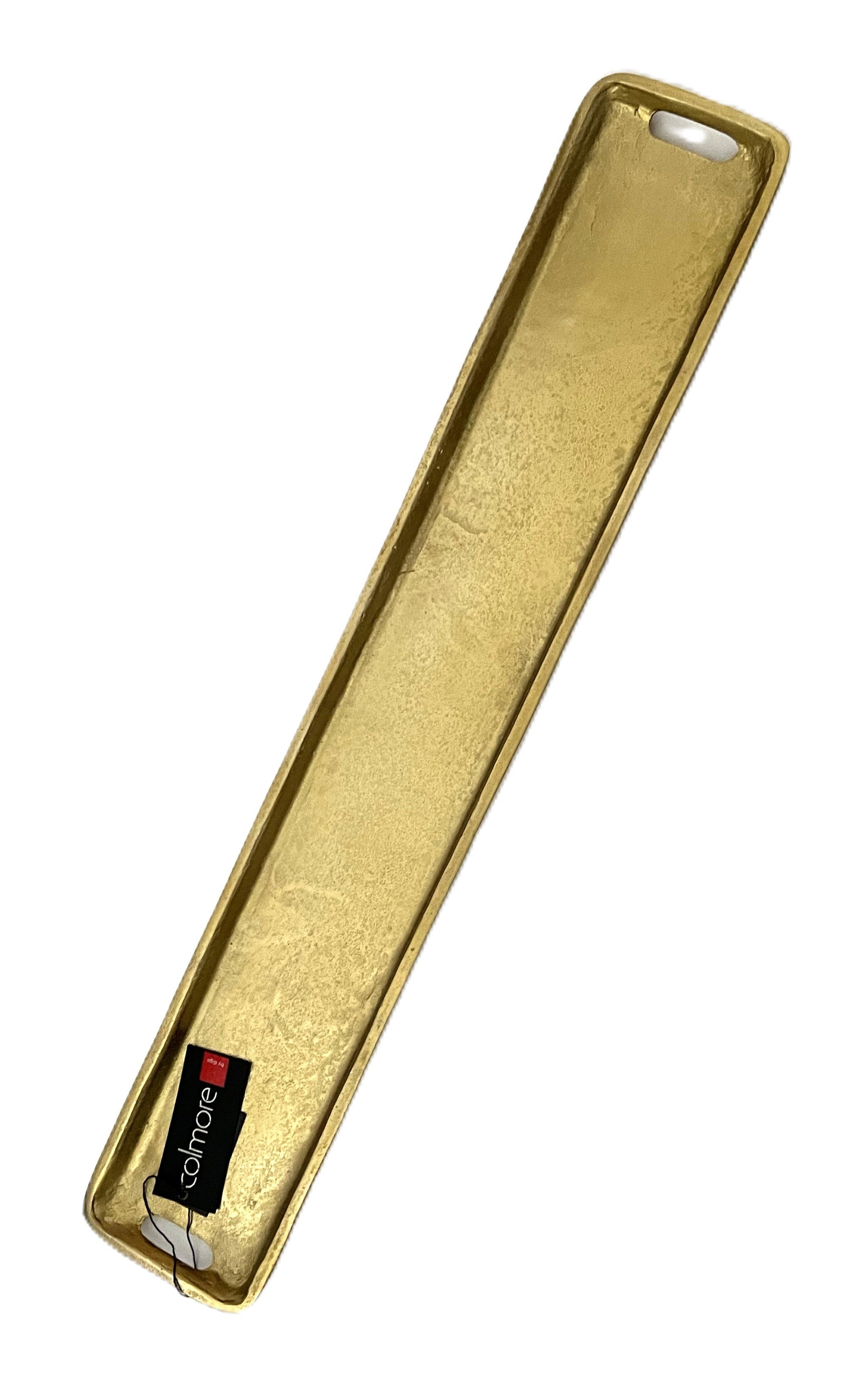 colmore Dekoschale Schale Kerzentablett Länglich Gold Bronze 80 cm, Extra Lang