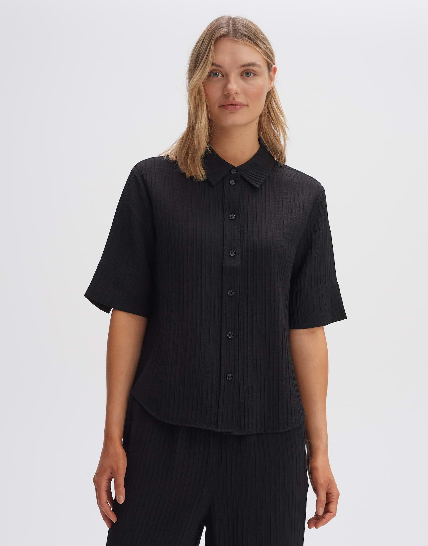 OPUS Kurzarmbluse Hemdbluse FALYA Boxy Fit günstig online kaufen
