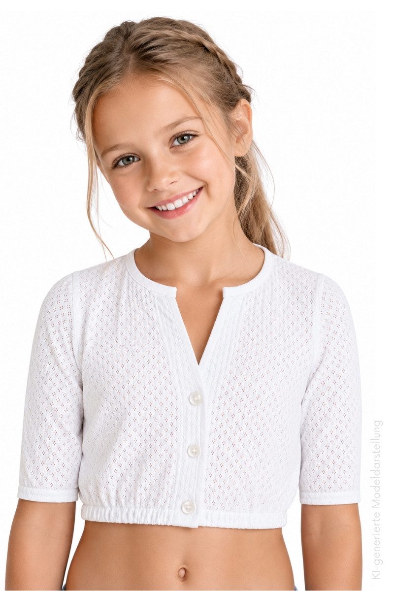 Hammerschmid Trachtenbluse Dirndlbluse Kinder - FRIEDA - weiß