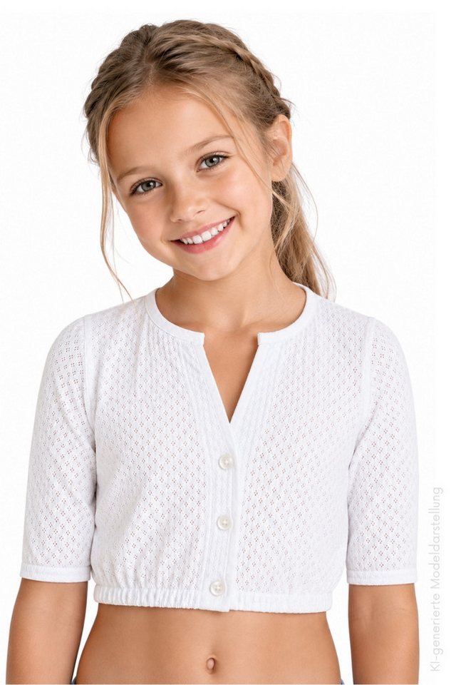 Hammerschmid Trachtenbluse Dirndlbluse Kinder - FRIEDA - weiß