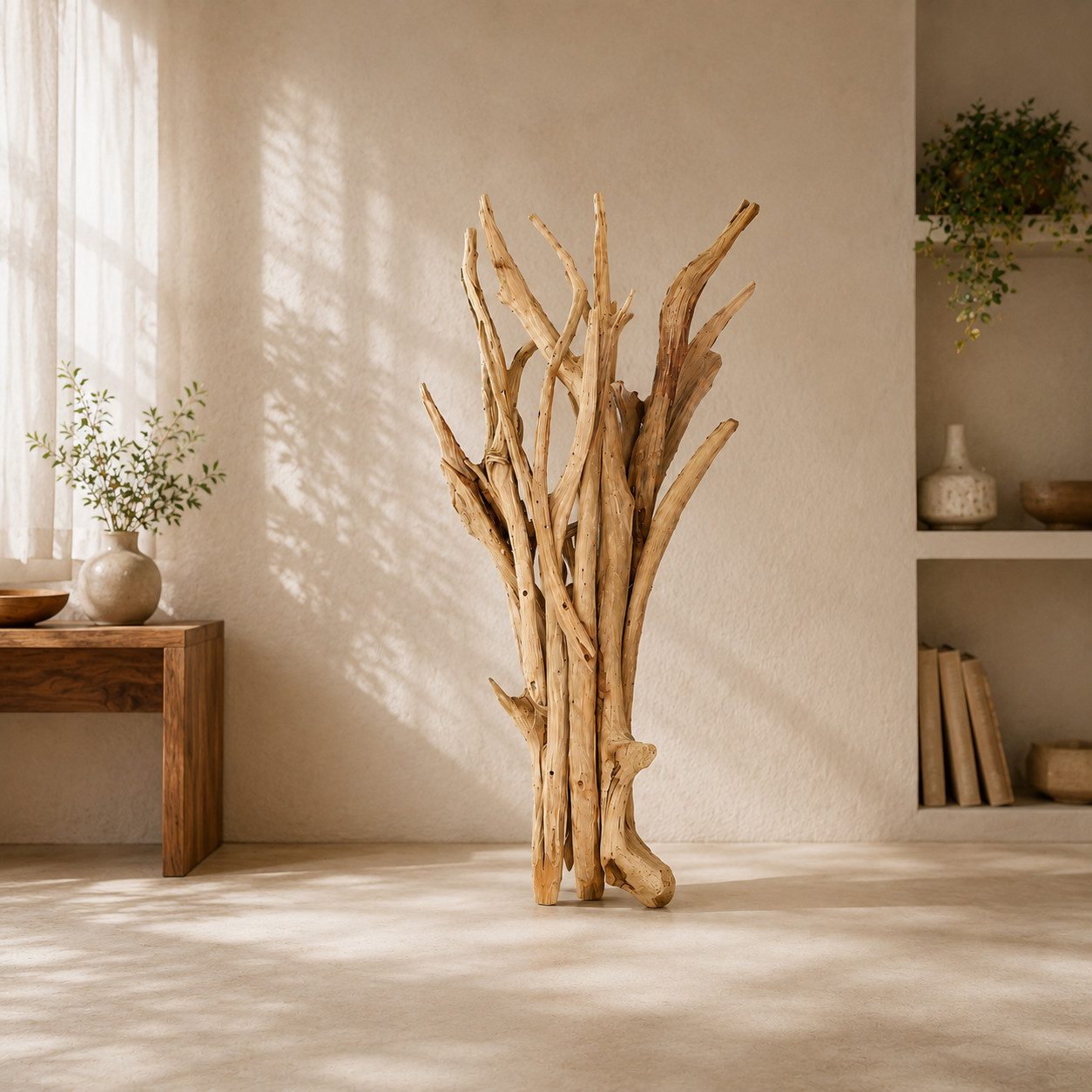 Möbel Bressmer Stehlampe BAKA Holzwandlampe,Handarbeit Treibholzlampe,dekorative wandleuchte