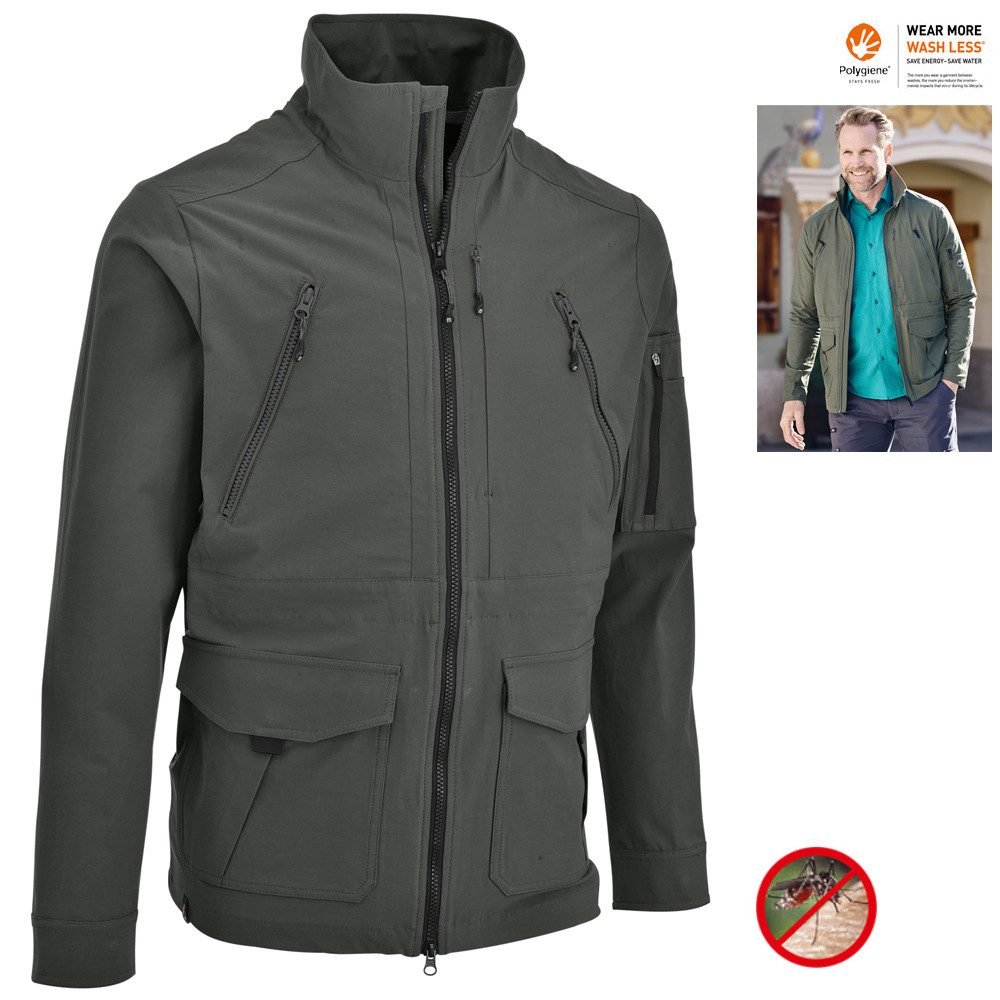 Maul Hardshelljacke Maul - Herren Funktionsjacke Kilimandscharo - InsectShield, grün