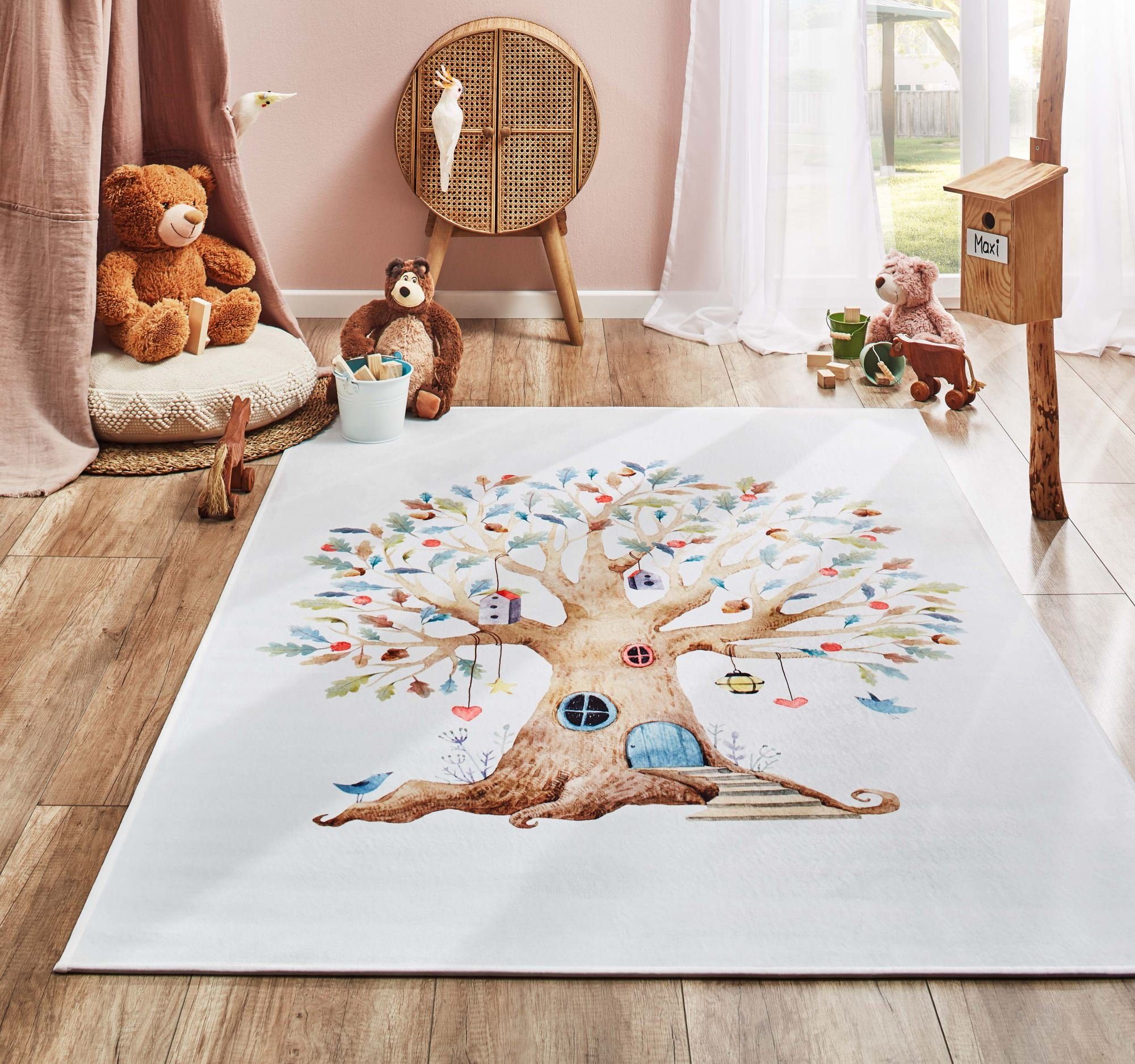 Steffensmeier Kinderteppich Sweet Dreams Baum, Rechteckig, Kinderzimmer