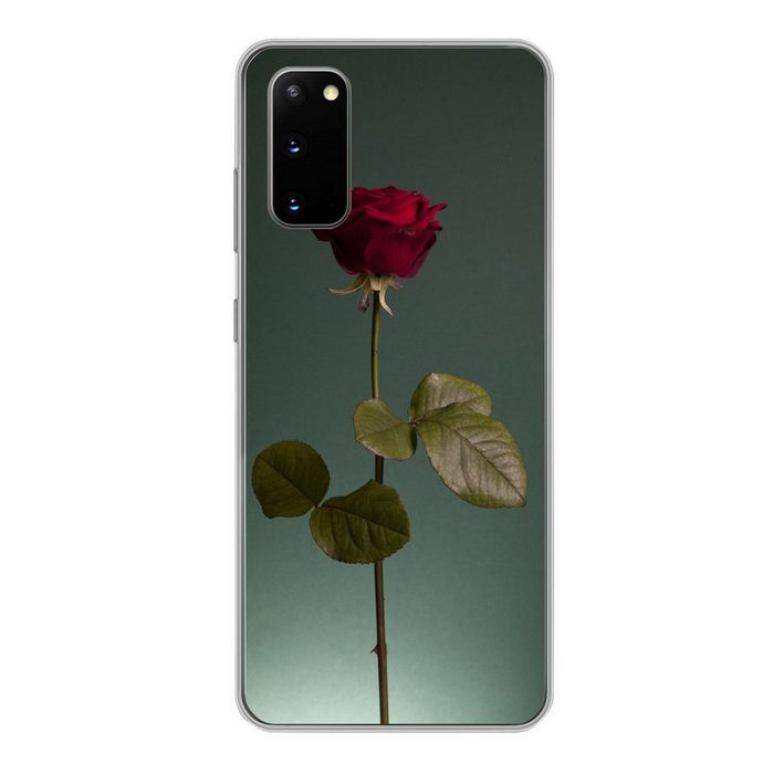 MuchoWow Handyhülle Rosen - Rose - Rot Phone Case Handyhülle Samsung Galaxy S20 Silikon Schutzhülle