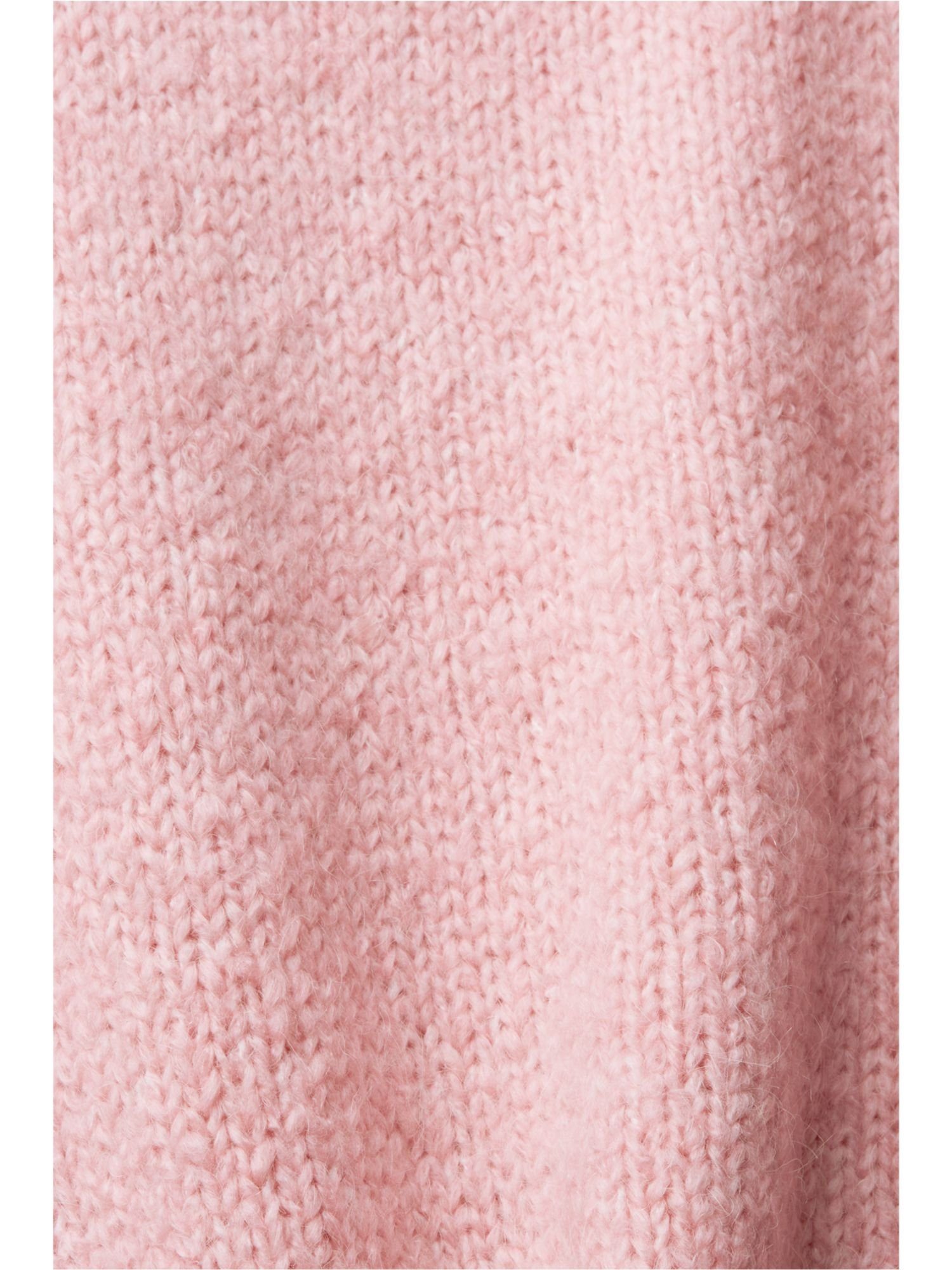 Esprit Strickpullover Pullover aus PINK LIGHT Wollgemisch