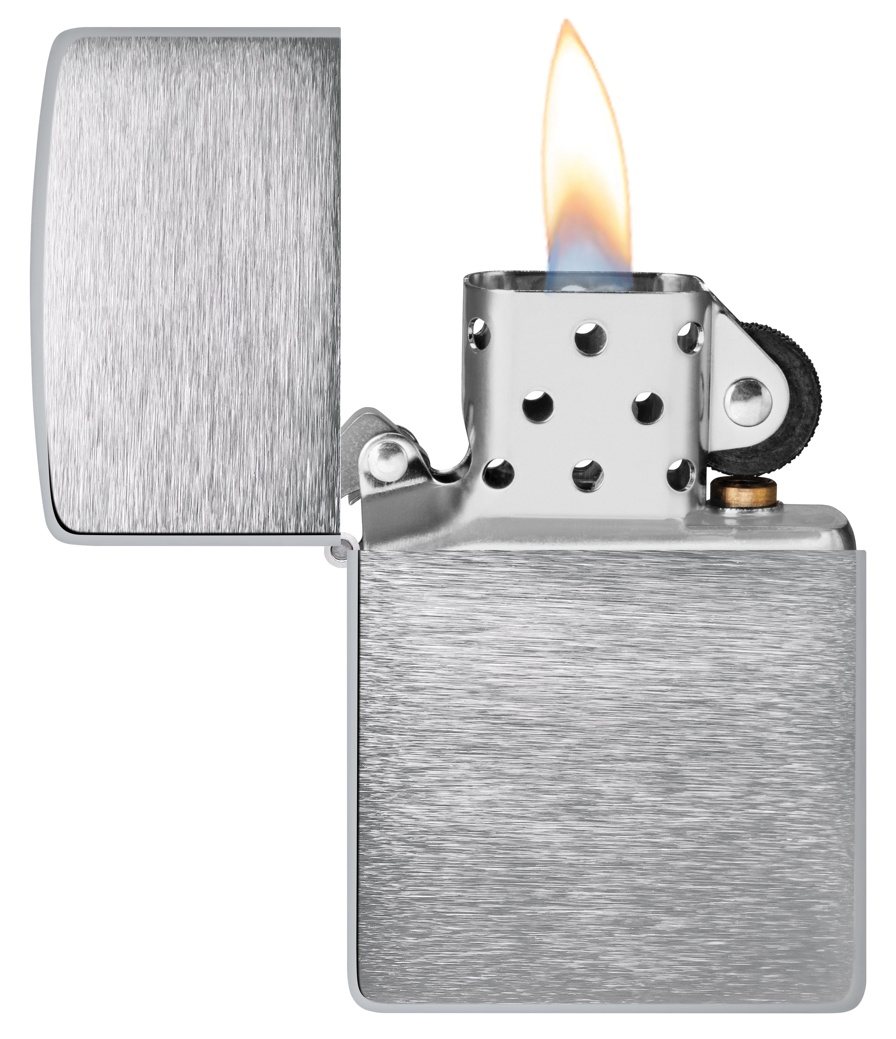 Zippo Feuerzeuge Zippo Sturmfeuerzeug - Base Model - Nachfüllbar Windfest Geschenkbox