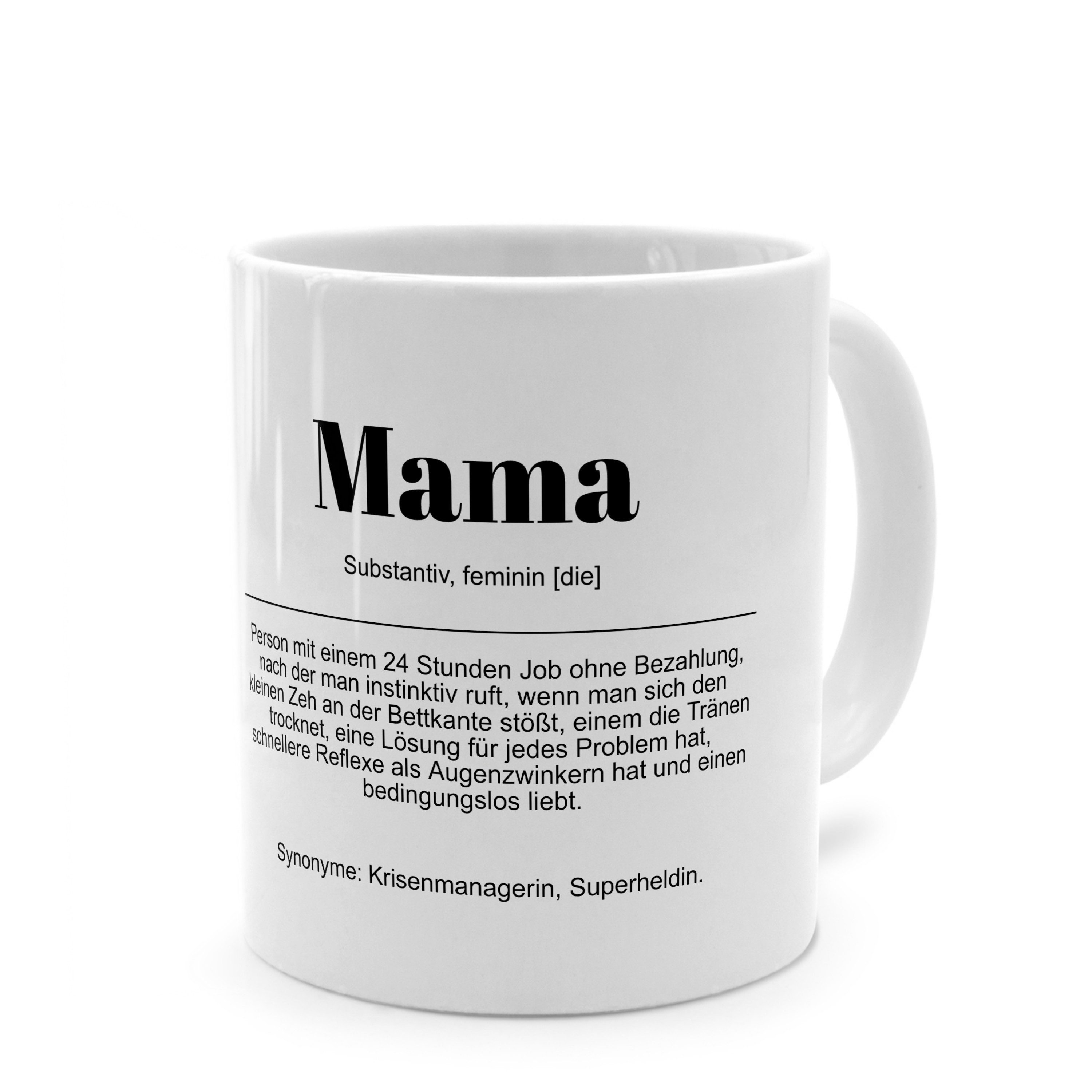 PhotoFancy Tasse mit Definition 'Mama' - Tasse mit Spruch, Tasse Standard - Weiß
