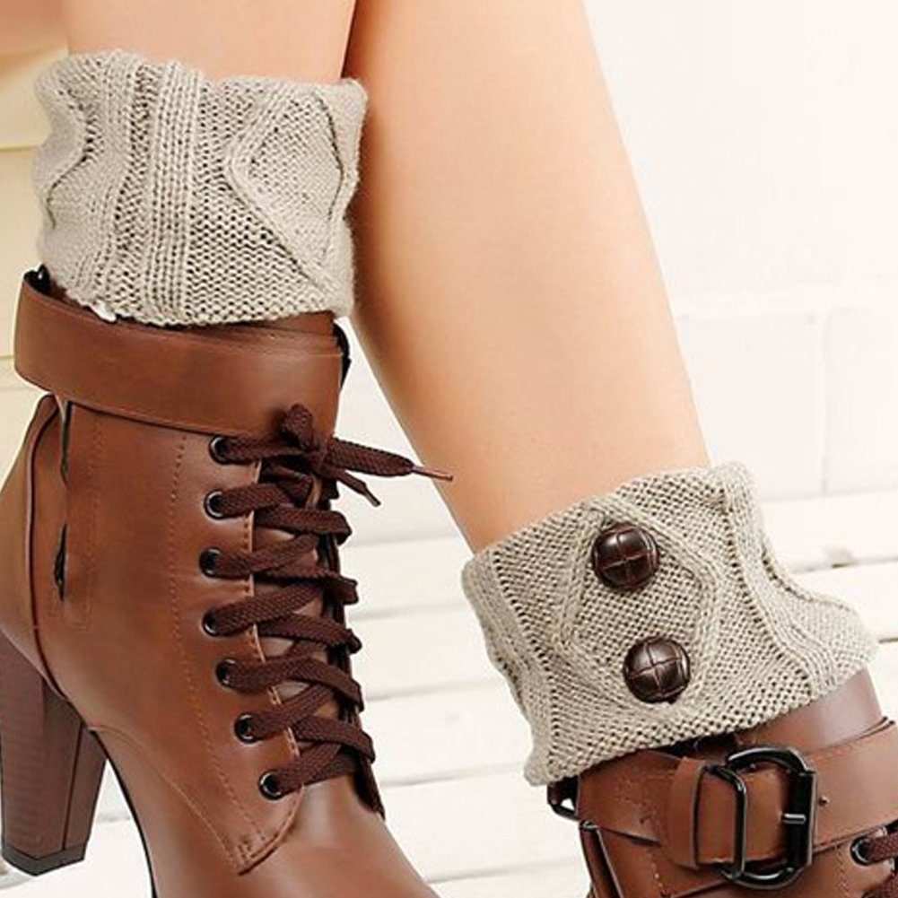 Herbst Gestrickte Winter khaki Blusmart Komfortsocken Frauen Abdeckung Wolle Boot Socken Kurze