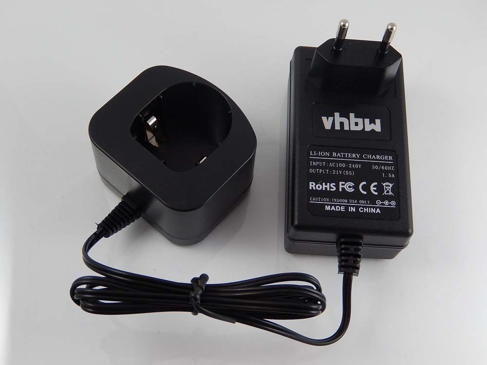 vhbw passend für Ryobi CDA1802M, CDC-181M, CDI-1802, CDI-1802M, CDI-1803, Werkzeug-Akku-Ladetechnik