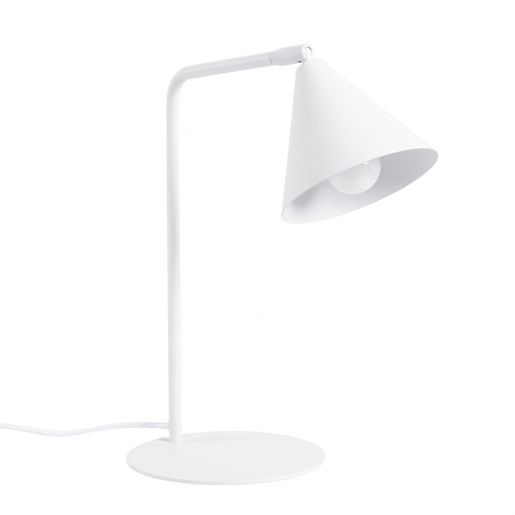 SOLLUX lighting Schreibtischlampe Tischlampe NOX weiß, Nicht enthalten