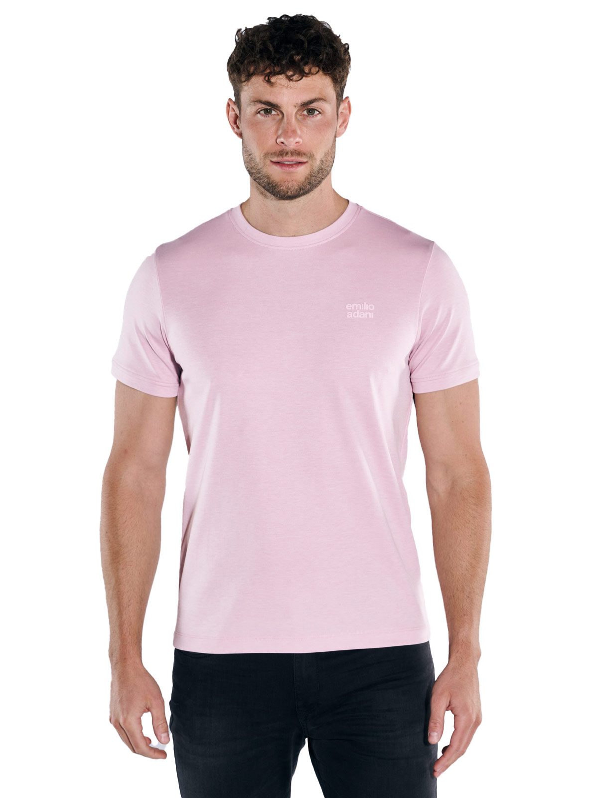 emilio adani T-Shirt Herren T-Shirt uni, Rosa