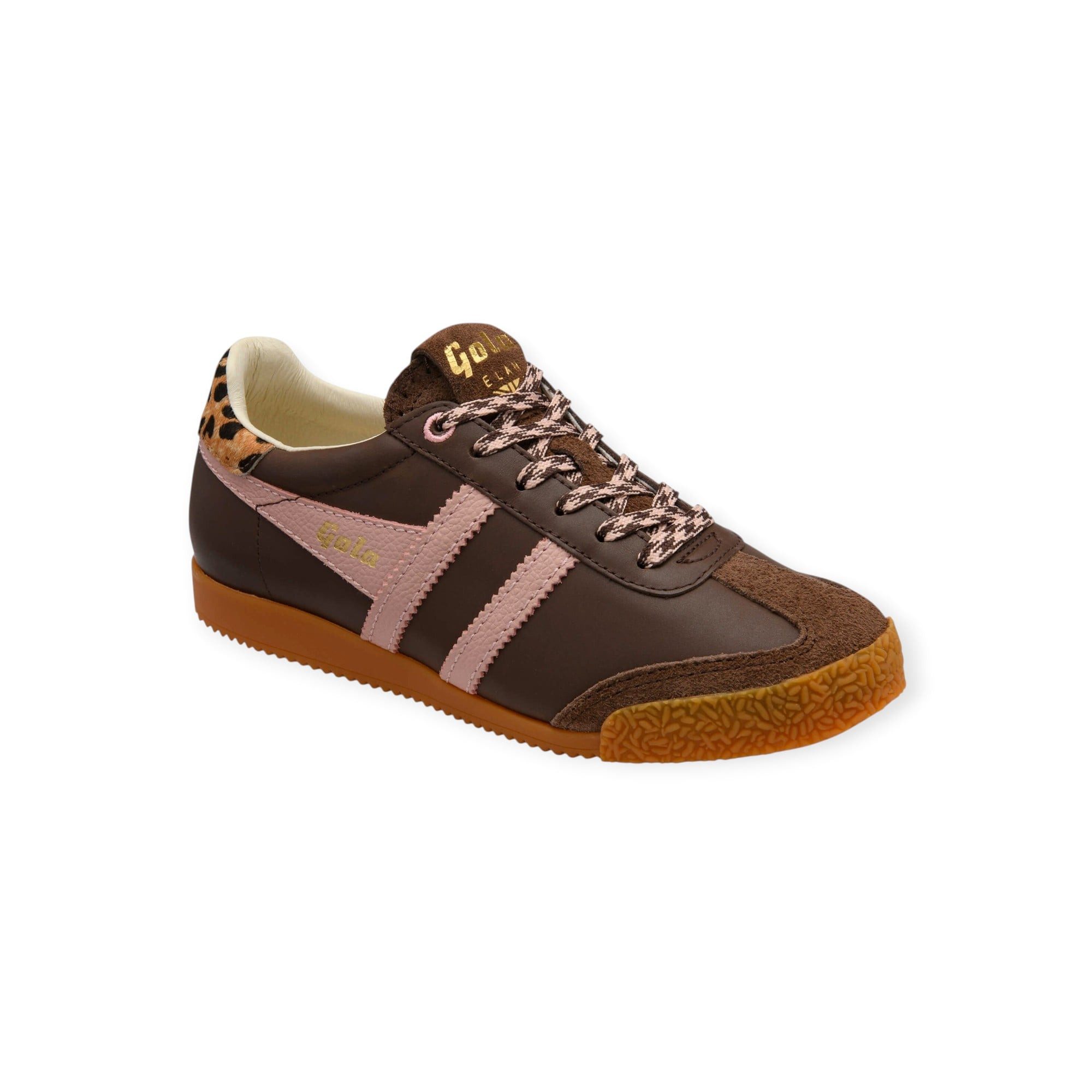 Gola Elan Islington - Made in England - dunkelbraun/pink Damen Sneaker