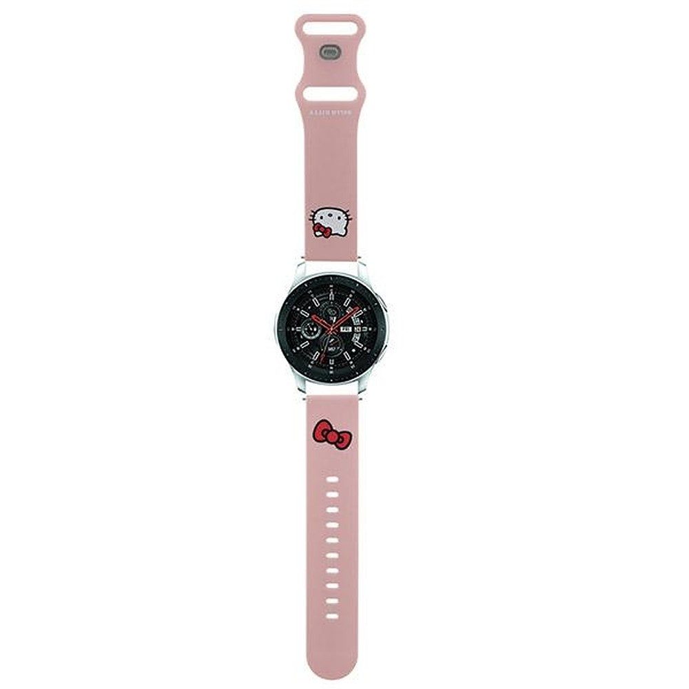 Hello Kitty Smartwatch-Armband Wechselarmband Ersatzarmband Uhrenarmband, Hello Kitty Motiv, Silikon, 20 mm, Druckknopf