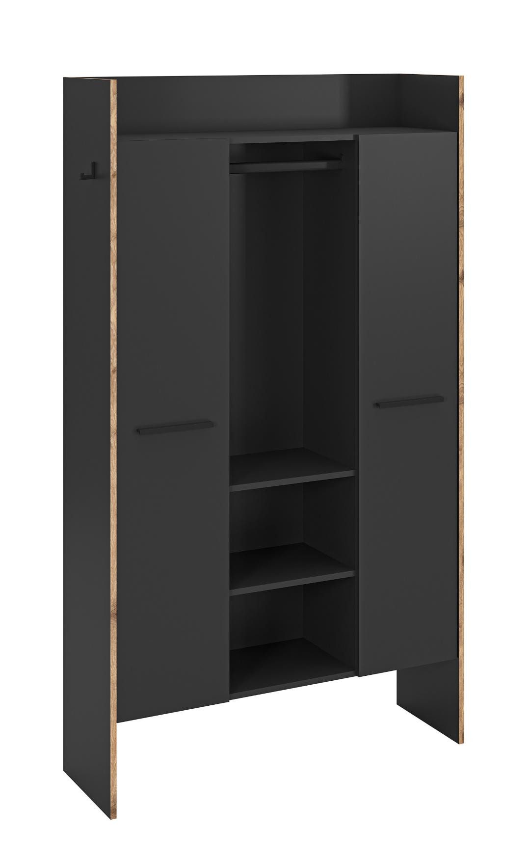 xonox.home Kleiderschrank Bueno Kleiderschrank 2 Türen, 1 Schublade, 3 Regal (1-St)