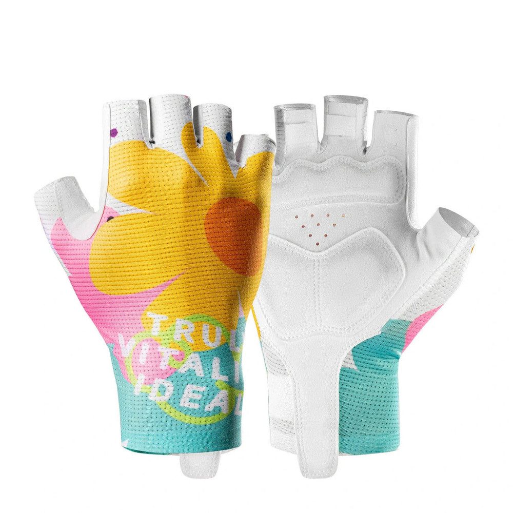 ROCKBROS Fahrradhandschuhe Radhandschuhe Kurzfingerhandschuhe Sporthandschuhe (Spar-Set, 1-St) SBR-Polsterung 2 mm, kurze Finger, Belüftungslöcher
